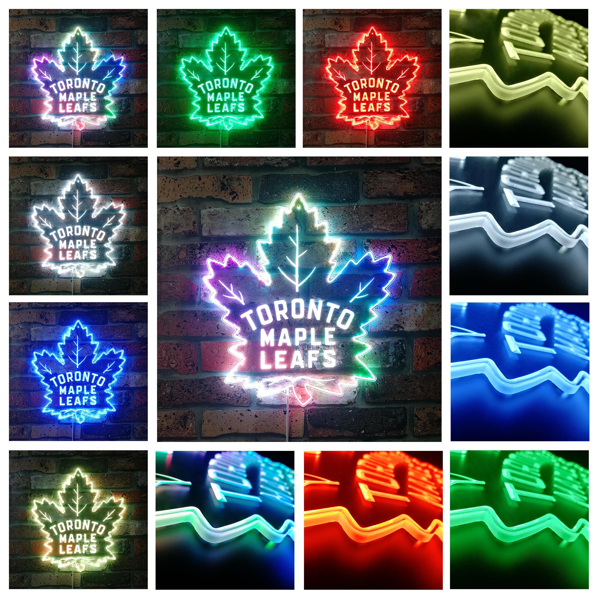 Toronto Maple Leafs Dynamic RGB Edge Lit LED Sign