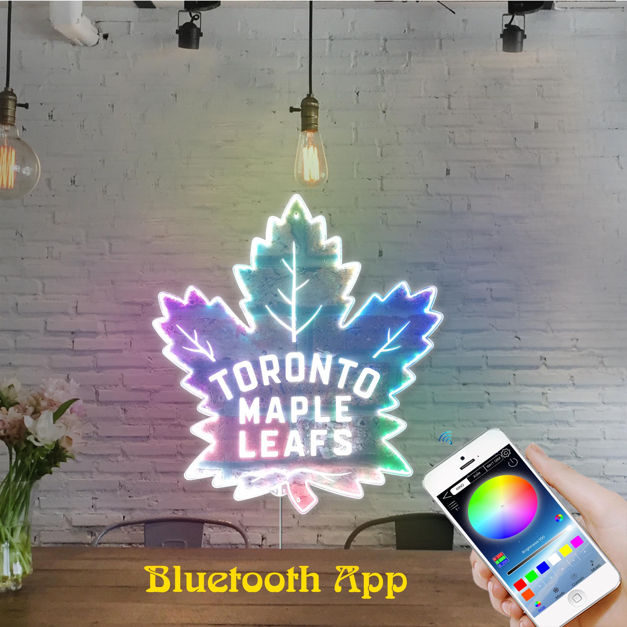 Toronto Maple Leafs Neon RGB Edge Lit LED Sign