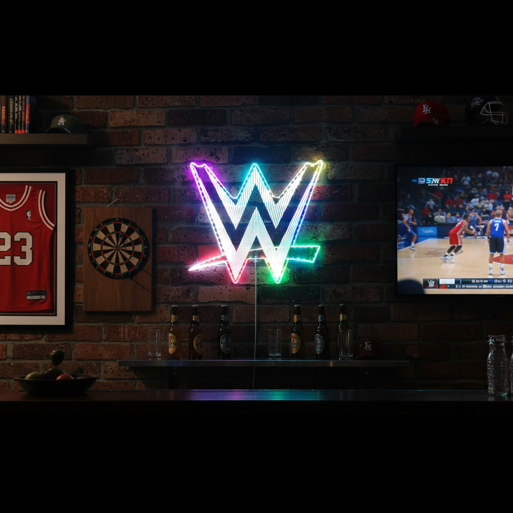 WWE Wrestling Neon RGB Edge Lit LED Sign