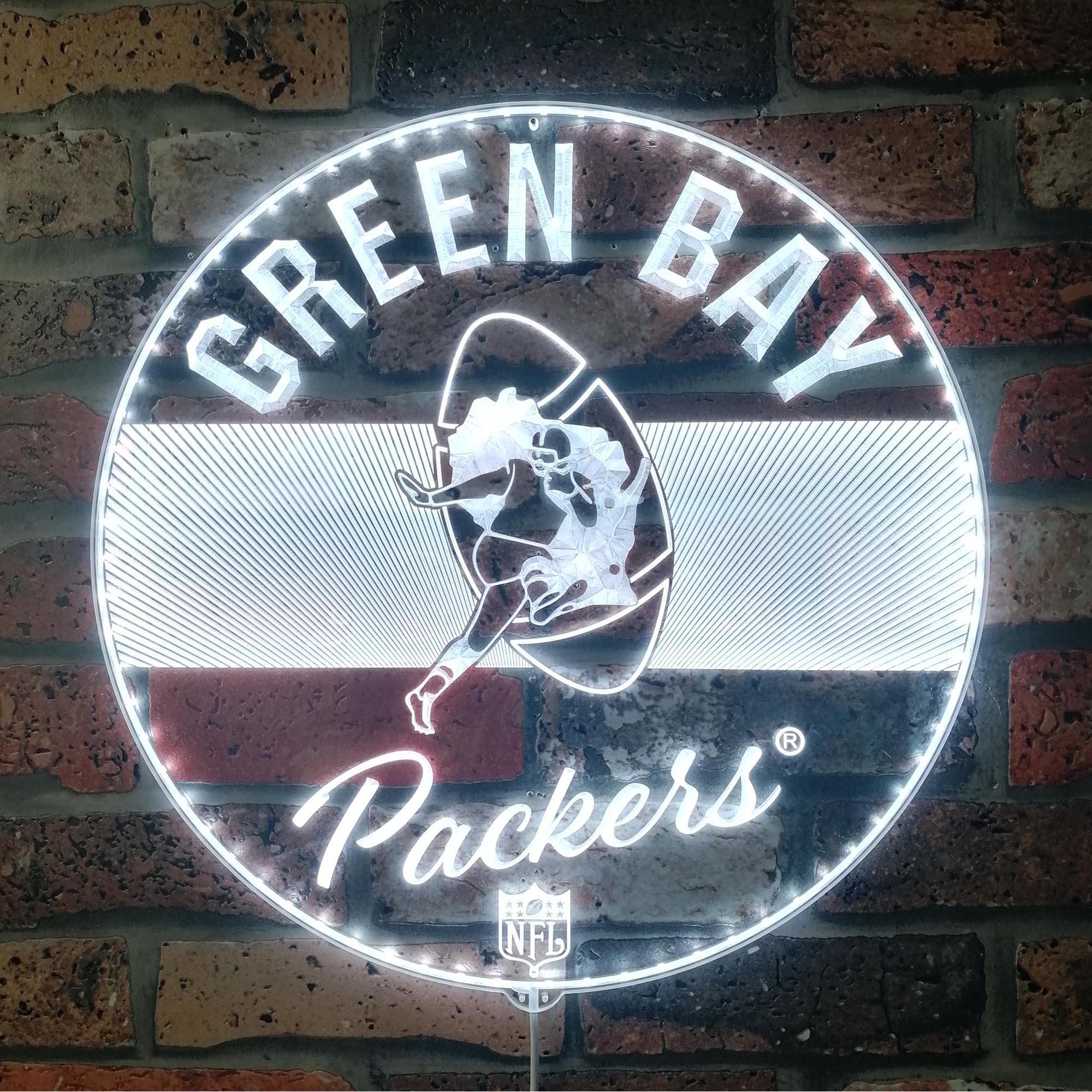 Green Bay Packers Dynamic RGB Edge Lit Led Light Sign