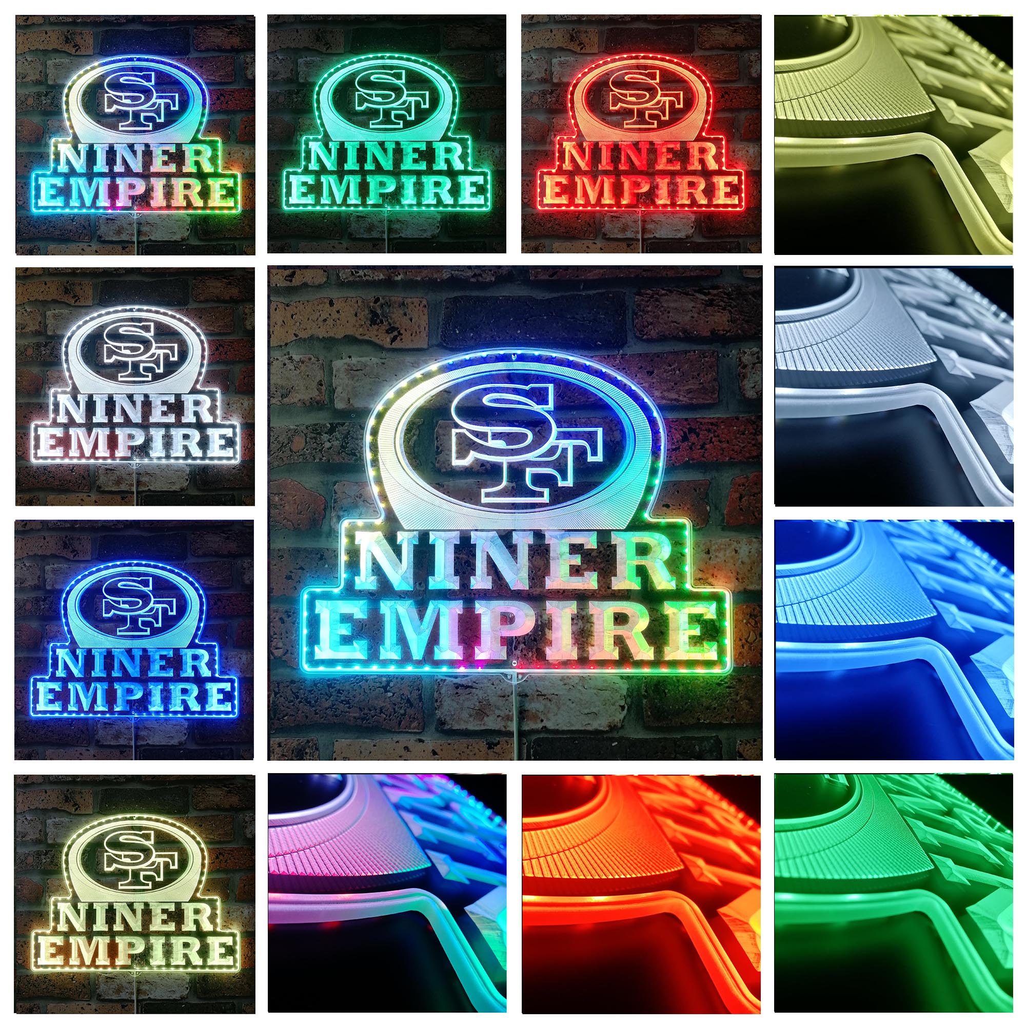 Niner Empire Dynamic RGB Edge Lit LED Sign