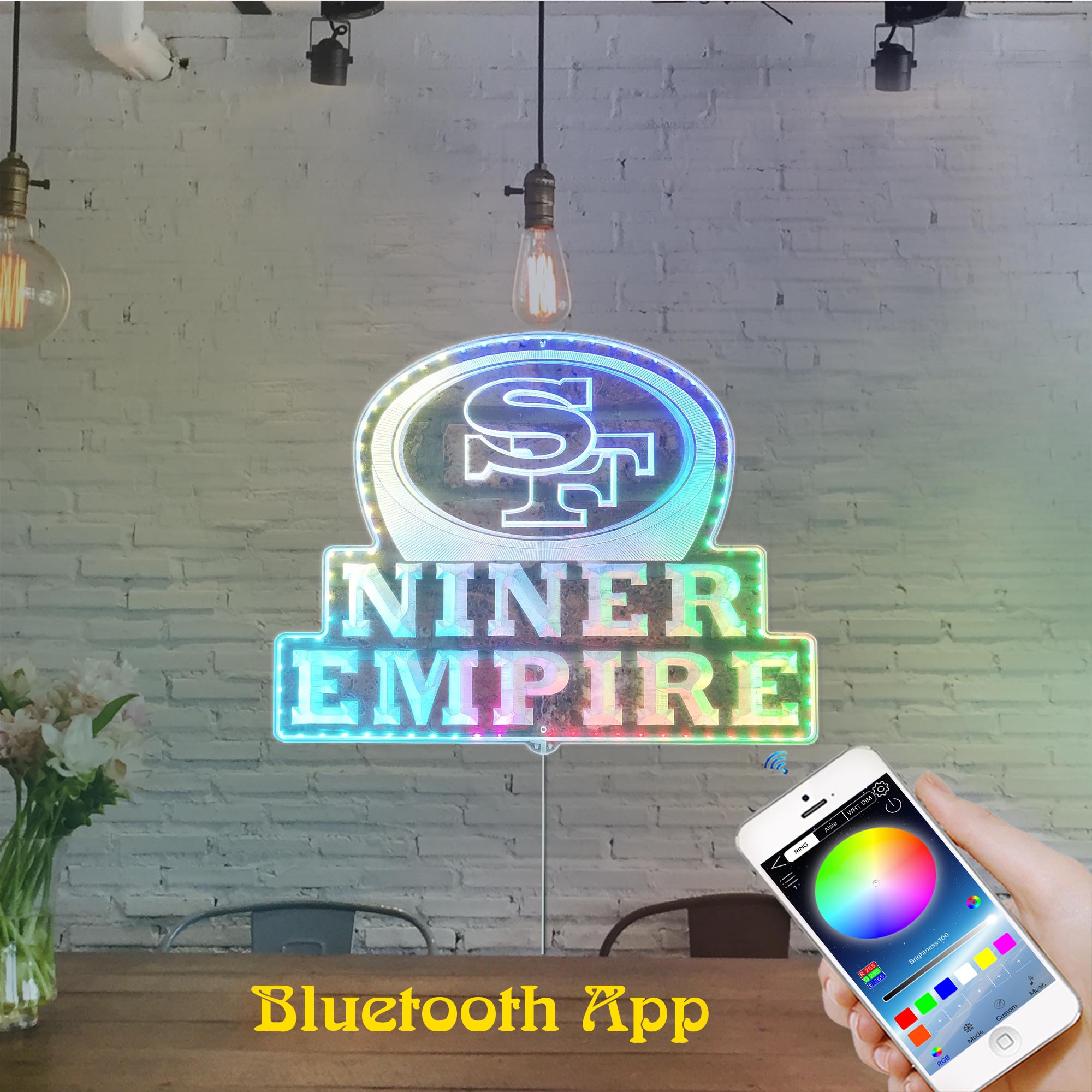 Niner Empire Dynamic RGB Edge Lit LED Sign