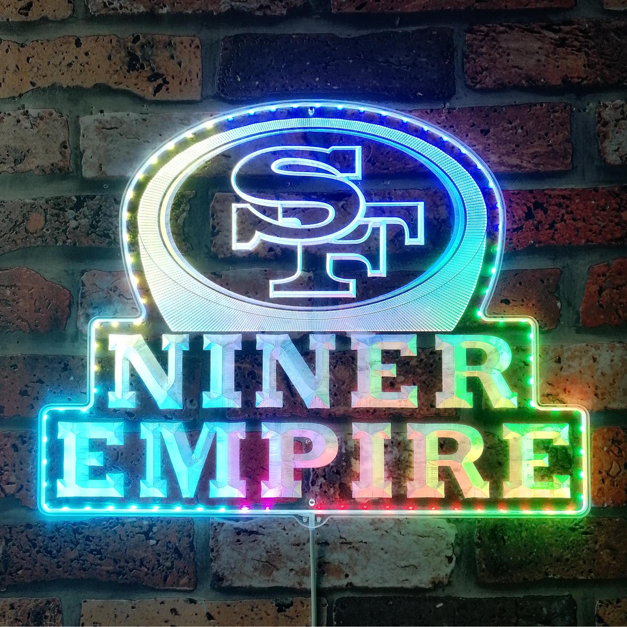 49 Niners Empire Dynamic RGB Edge Lit LED Sign