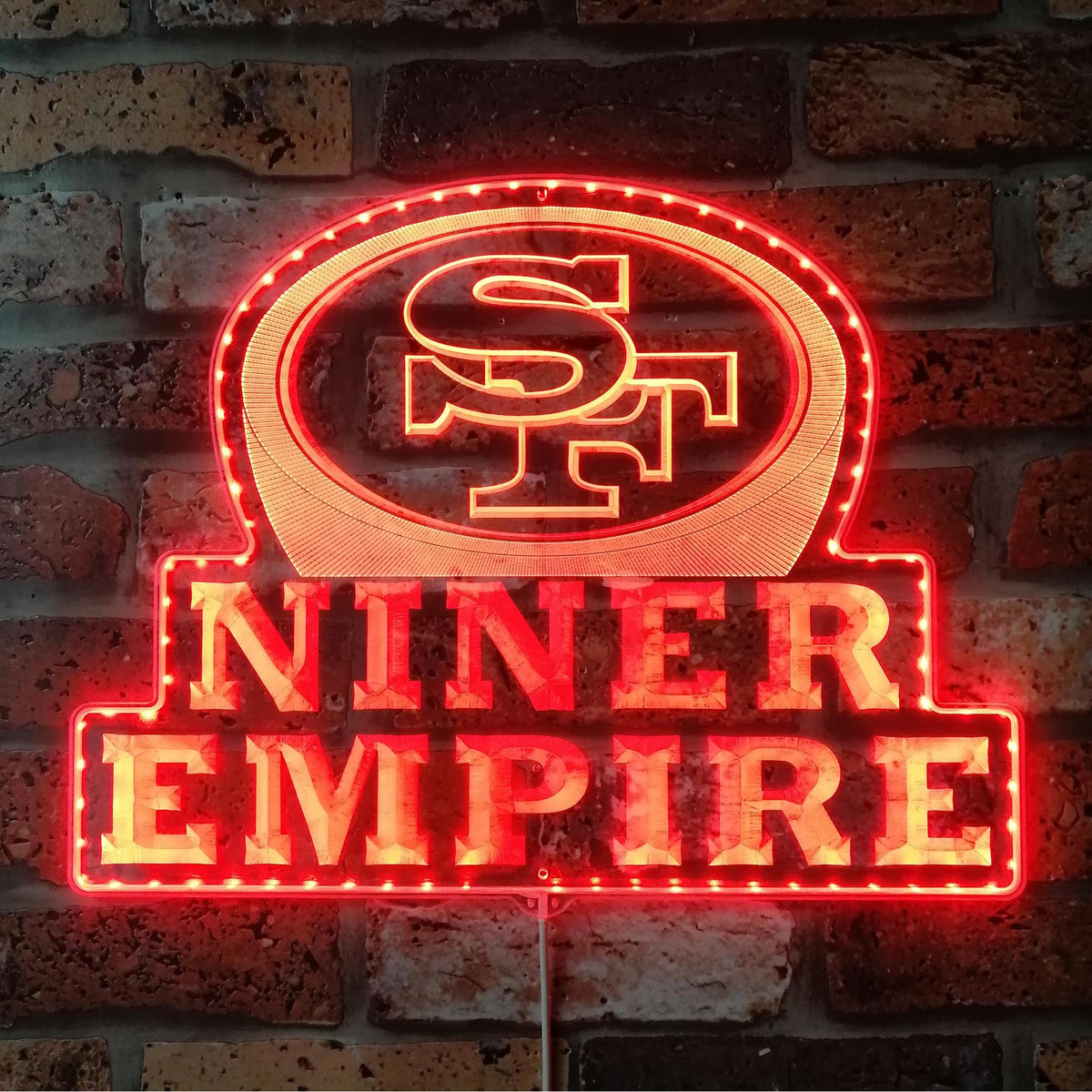 49 Niners Empire Dynamic RGB Edge Lit LED Sign | LED LAB CAVE