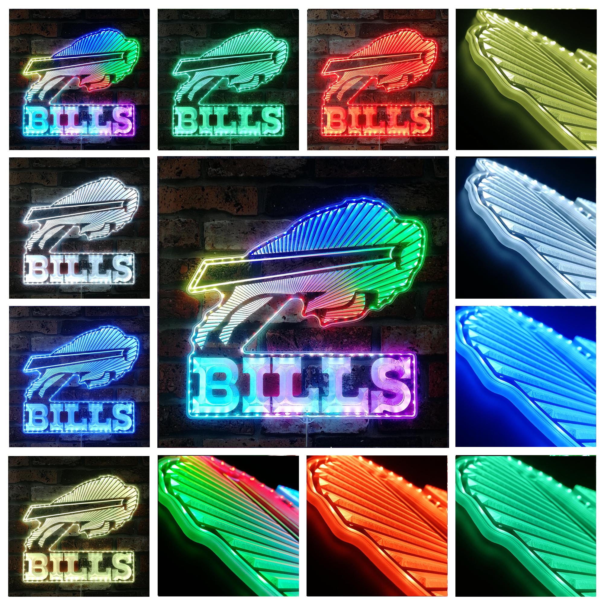 Personalized Buffalo Bills Dynamic RGB Edge Lit LED Sign