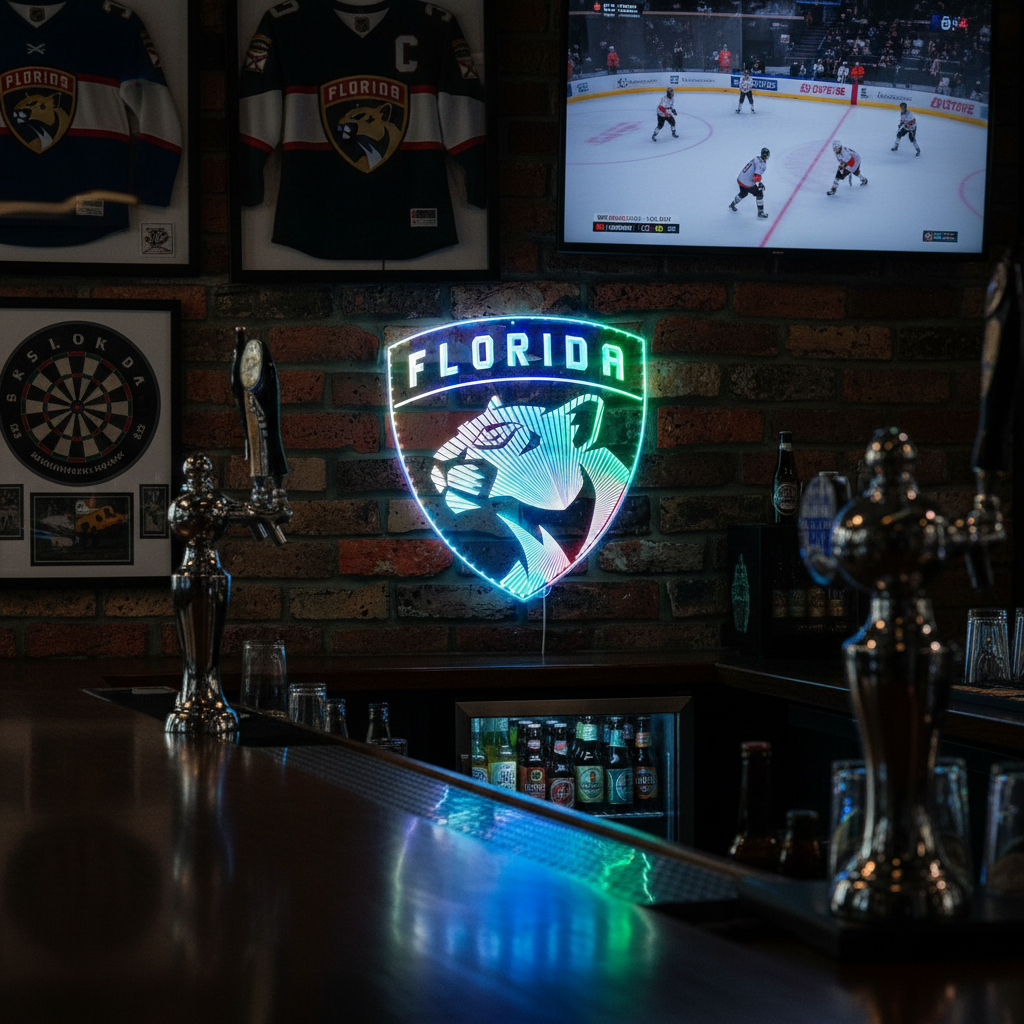 Florida Panthers Neon RGB Edge Lit LED Sign