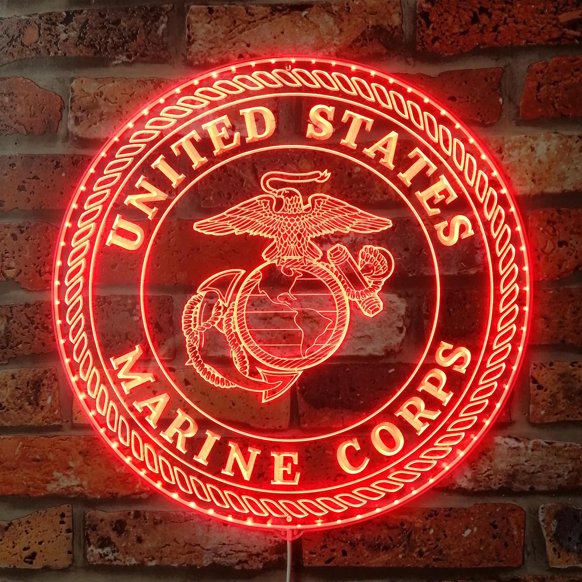 United States Marine Corps Dynamic RGB Edge Lit LED Sign