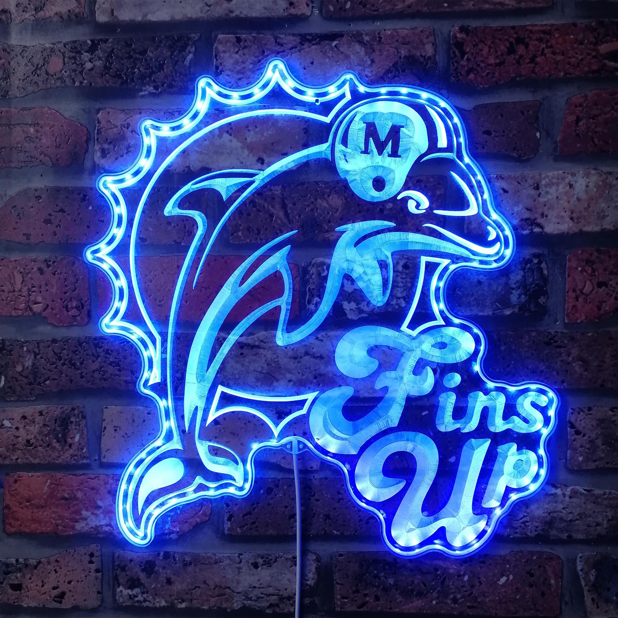 Miami Dolphins Dynamic RGB Edge Lit Led Light Sign