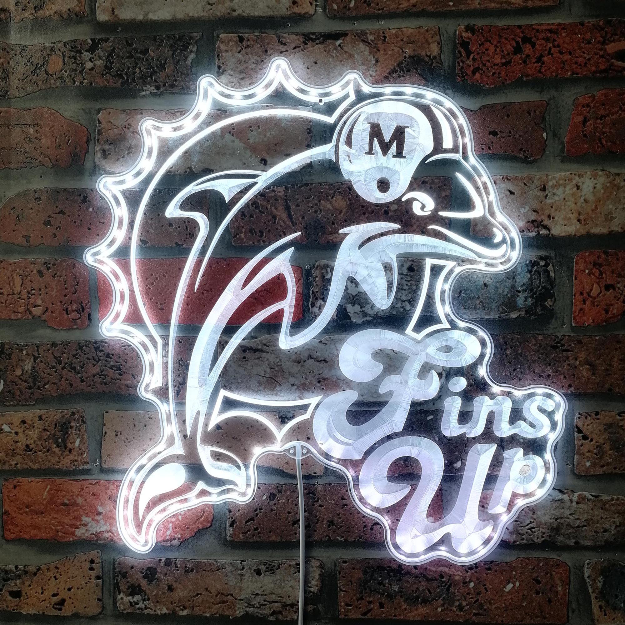 Miami Dolphins Dynamic RGB Edge Lit Led Light Sign