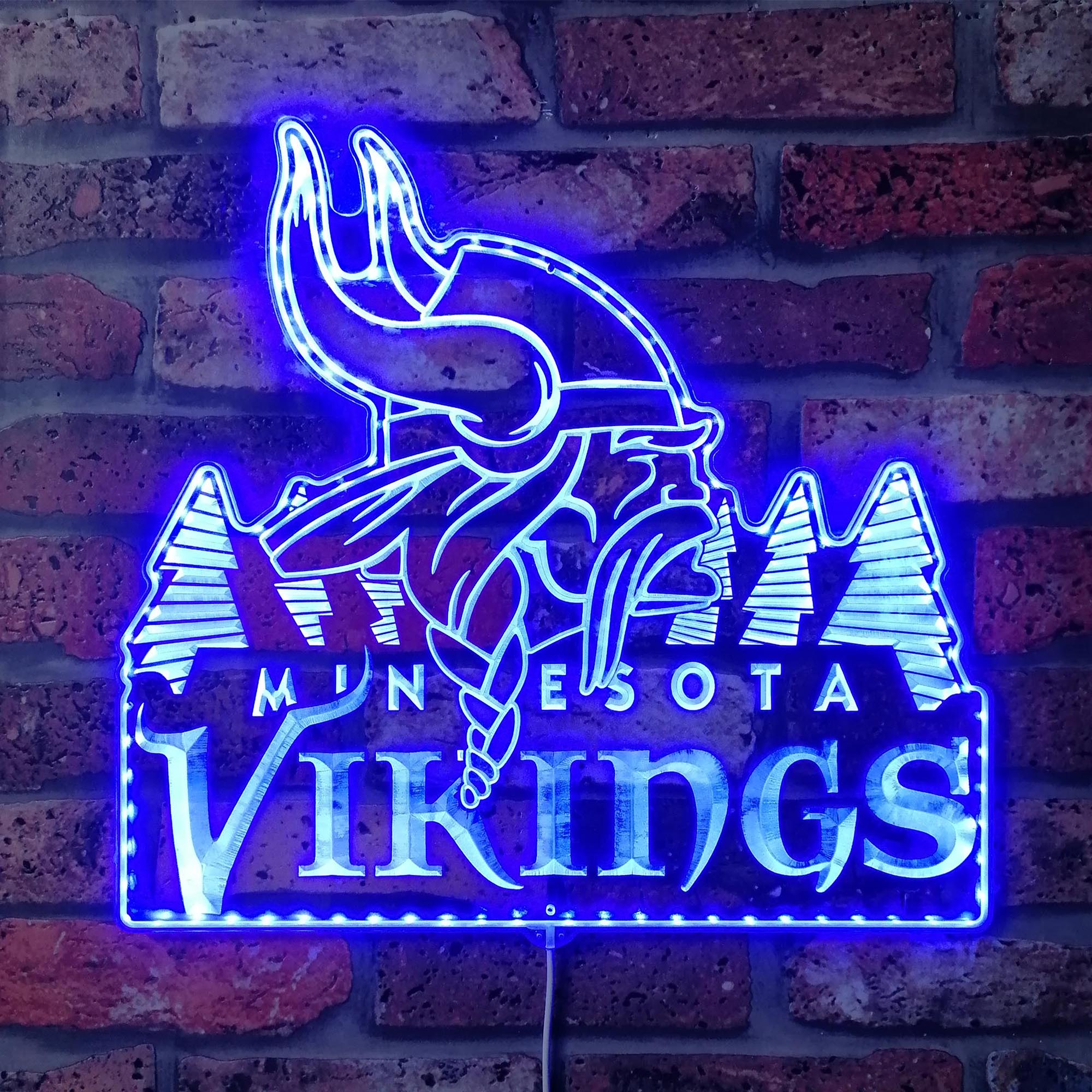 Minnesota Vikings Dynamic RGB Edge Lit LED Light Sign