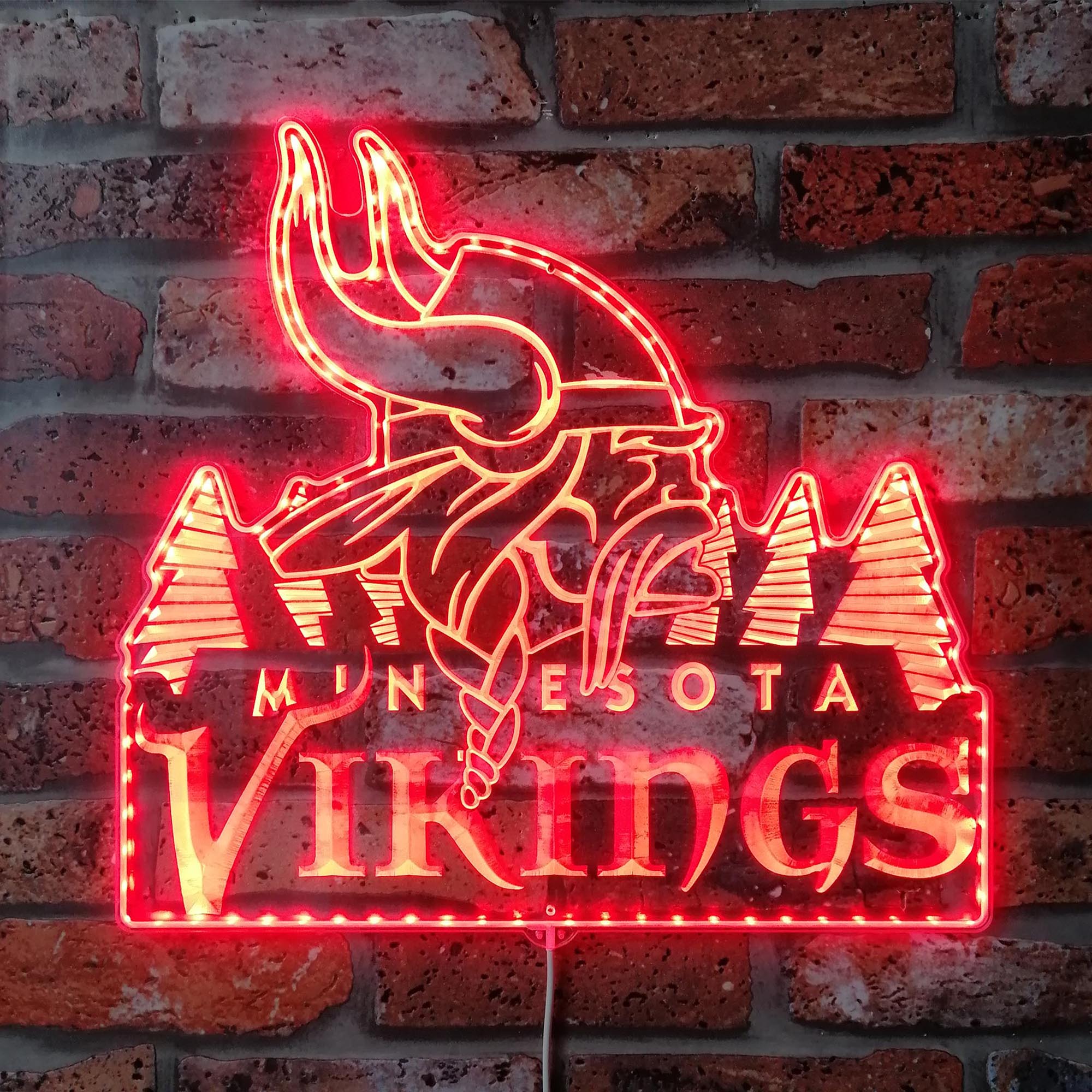 Minnesota Vikings Neon RGB Edge Lit LED Light Sign