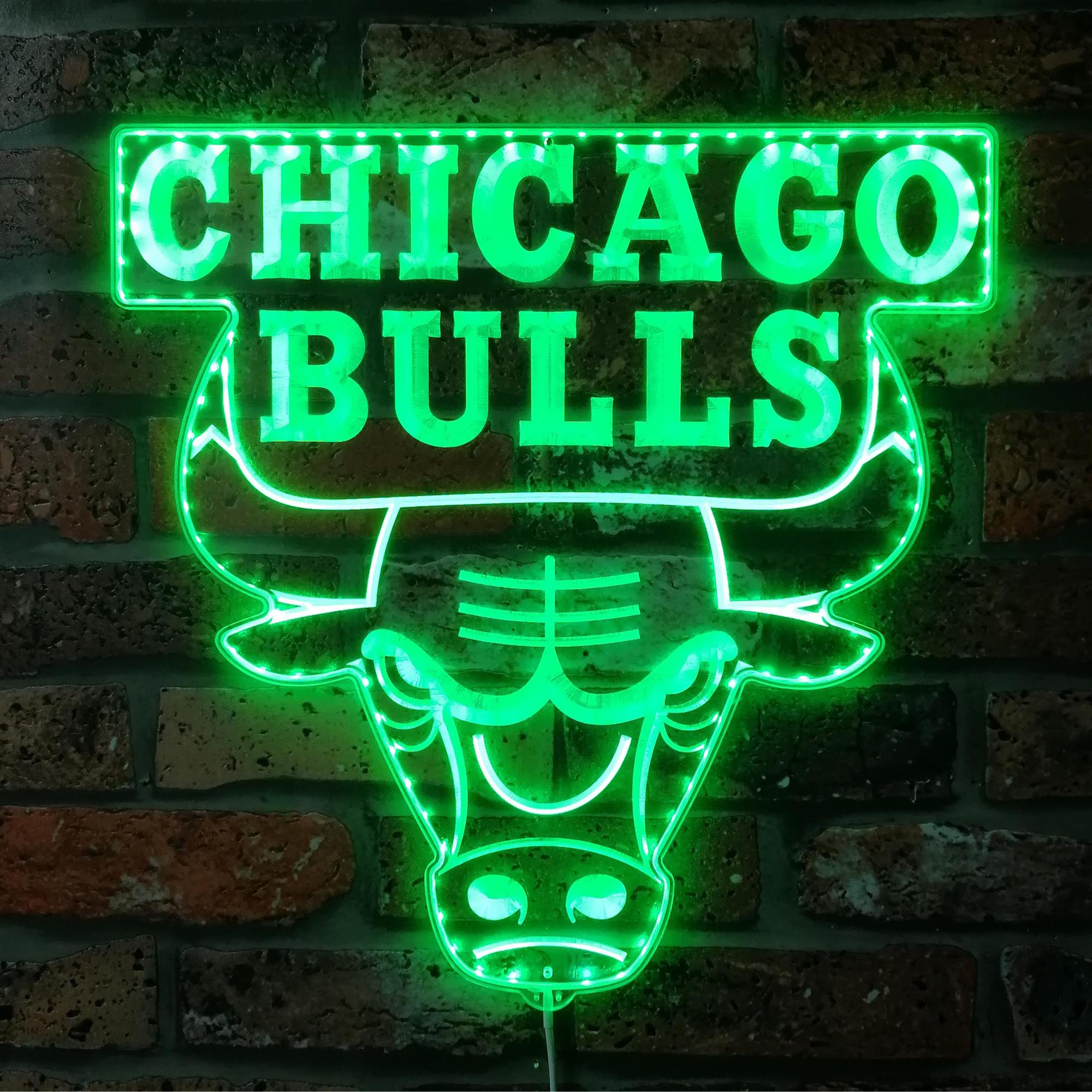 Chicago Bulls Dynamic RGB Edge Lit LED Sign