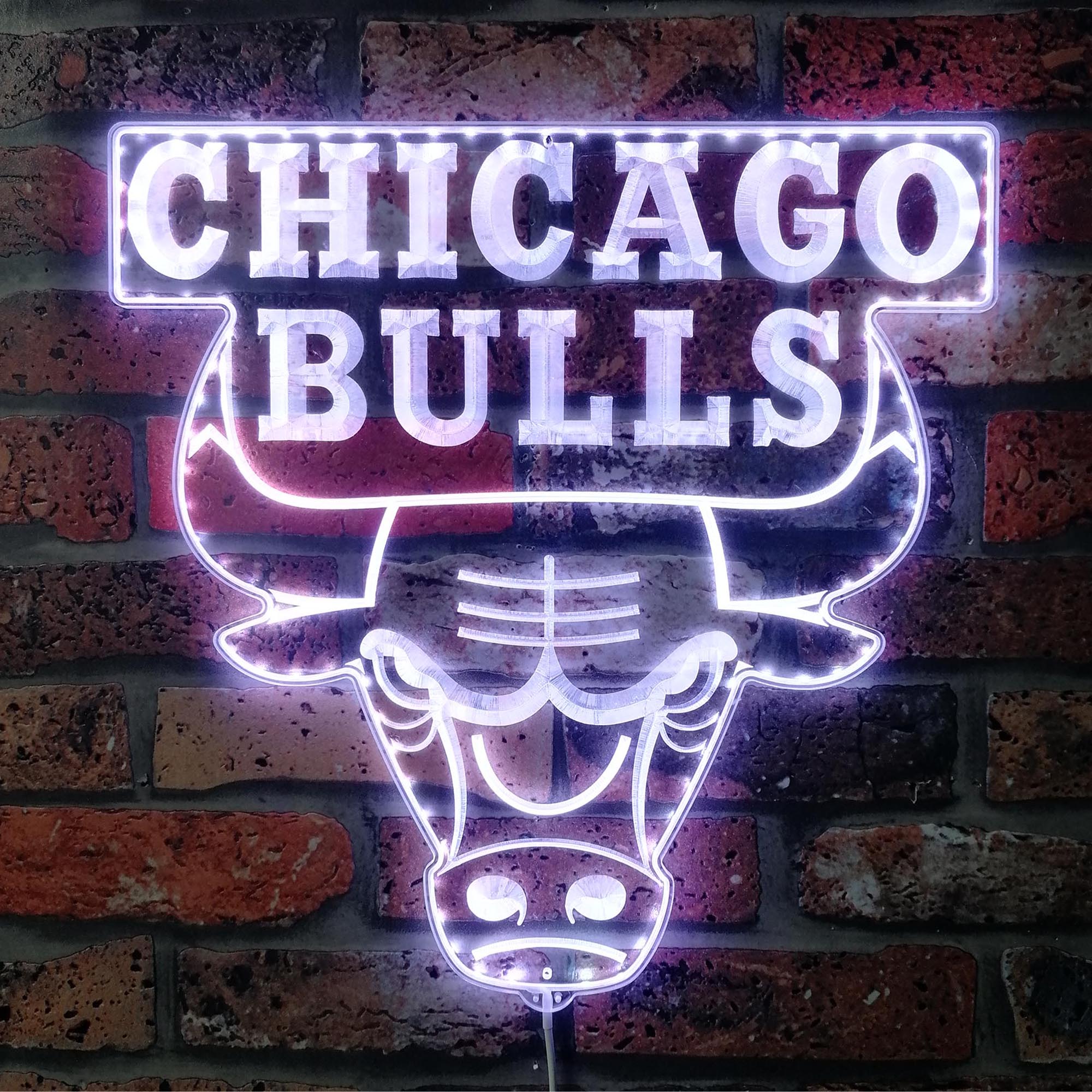 Chicago Bulls Dynamic RGB Edge Lit LED Sign