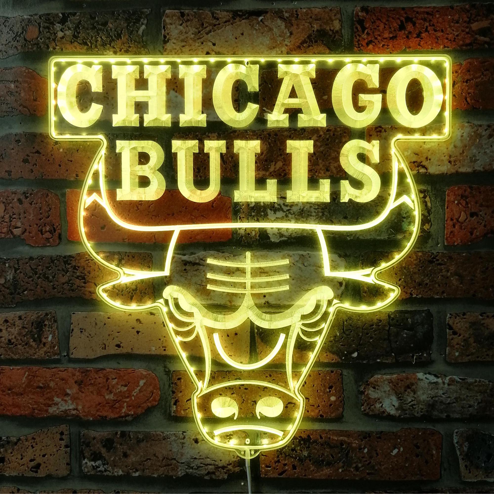 Chicago Bulls Dynamic RGB Edge Lit LED Sign