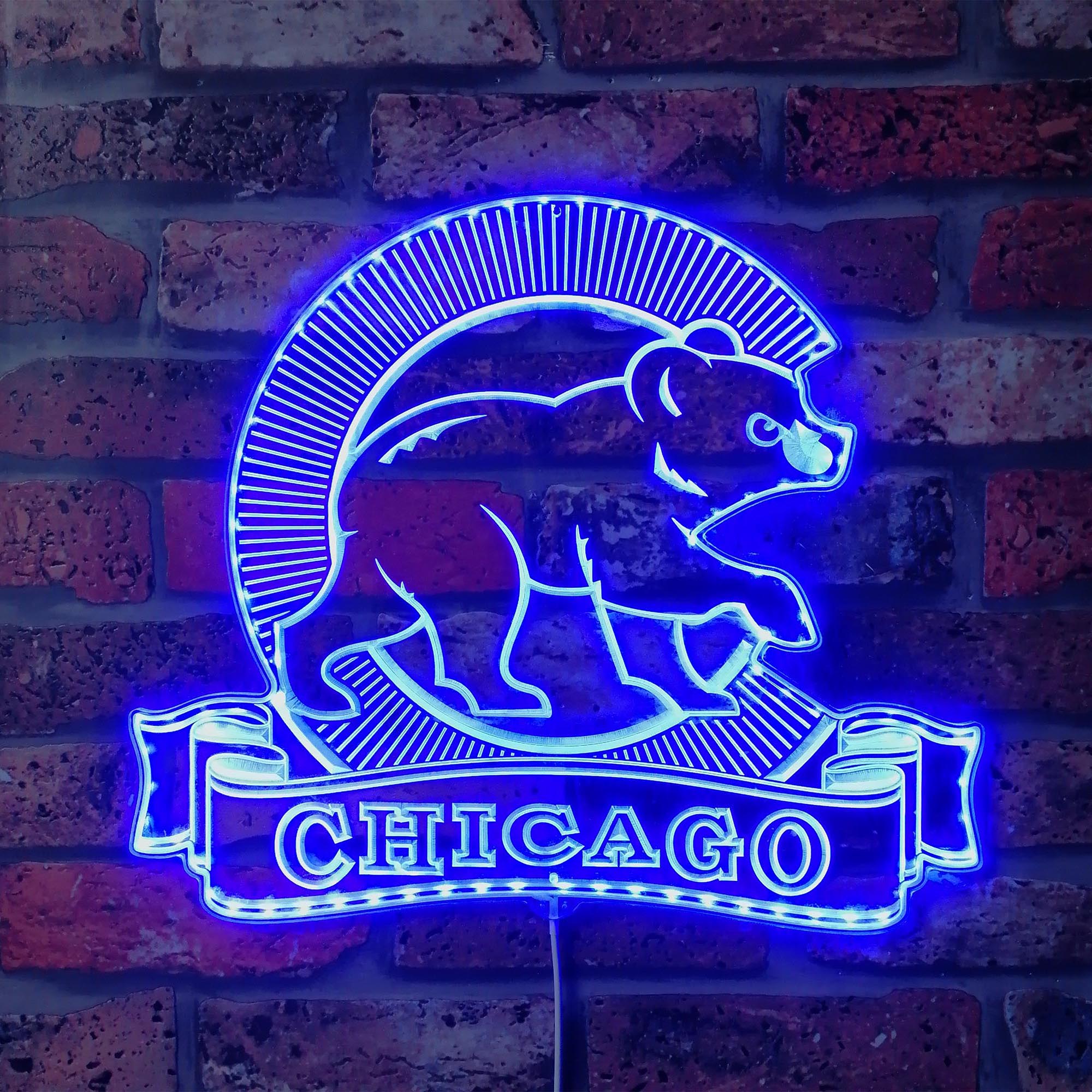 Chicago Bears Dynamic RGB Edge Lit LED Light Sign