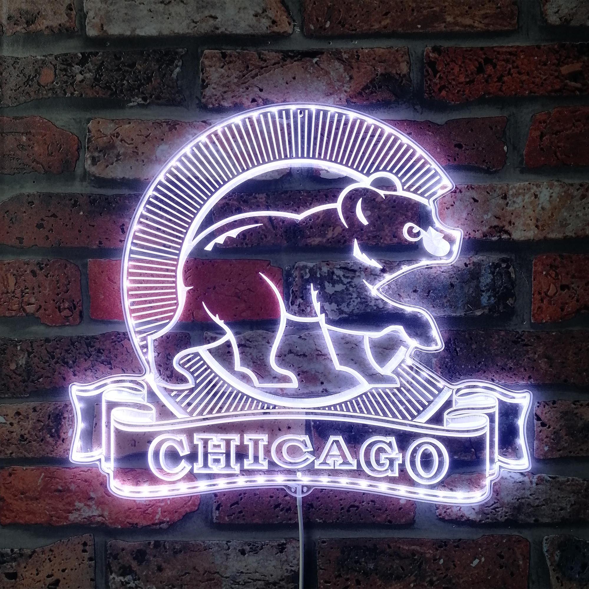 Chicago Bears Dynamic RGB Edge Lit LED Light Sign