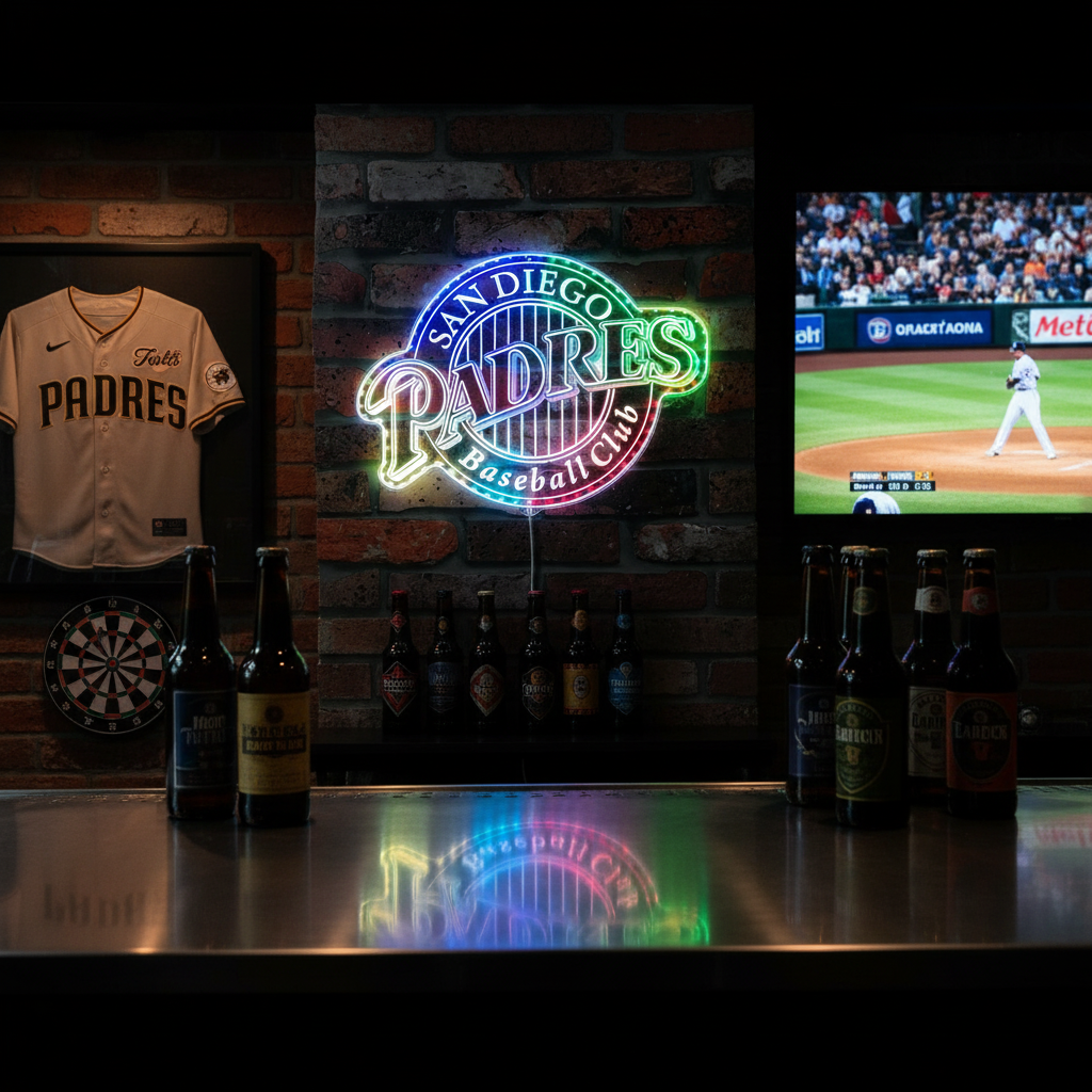 San diego Padres Neon RGB Edge Lit LED Sign