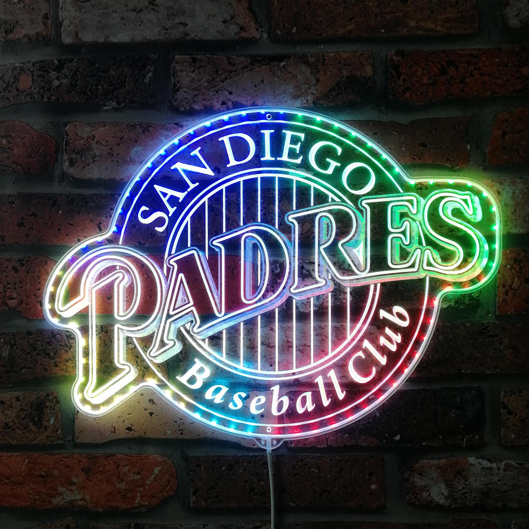 San diego Padres Dynamic RGB Edge Lit LED Sign