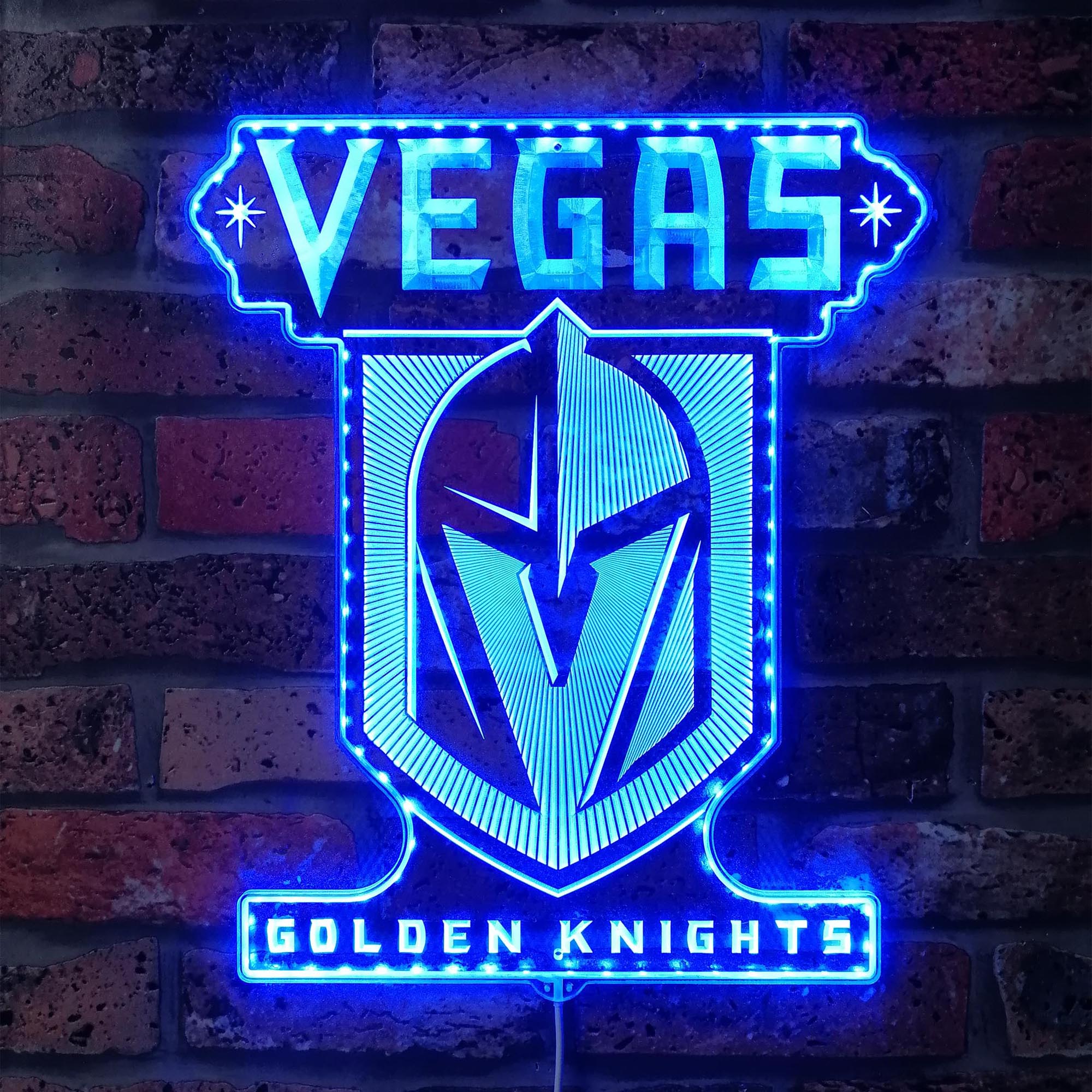 Vegas Golden Knights Dynamic RGB Edge Lit LED Sign