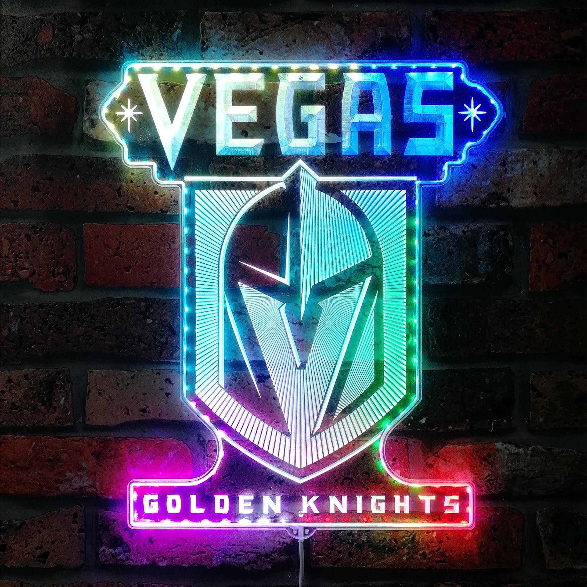 Vegas Golden Knights Dynamic RGB Edge Lit LED Sign