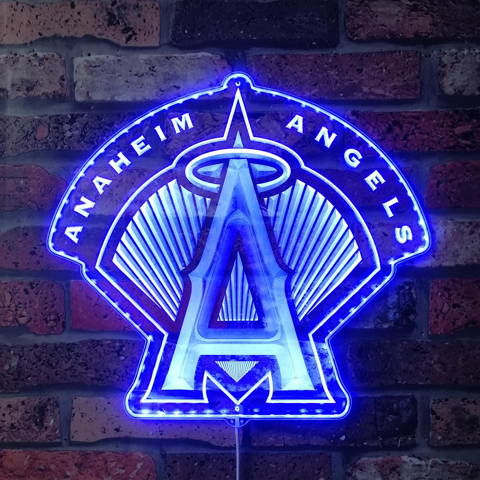 Anaheim Angels (LA) Halo logo Dynamic RGB Edge Lit LED Sign