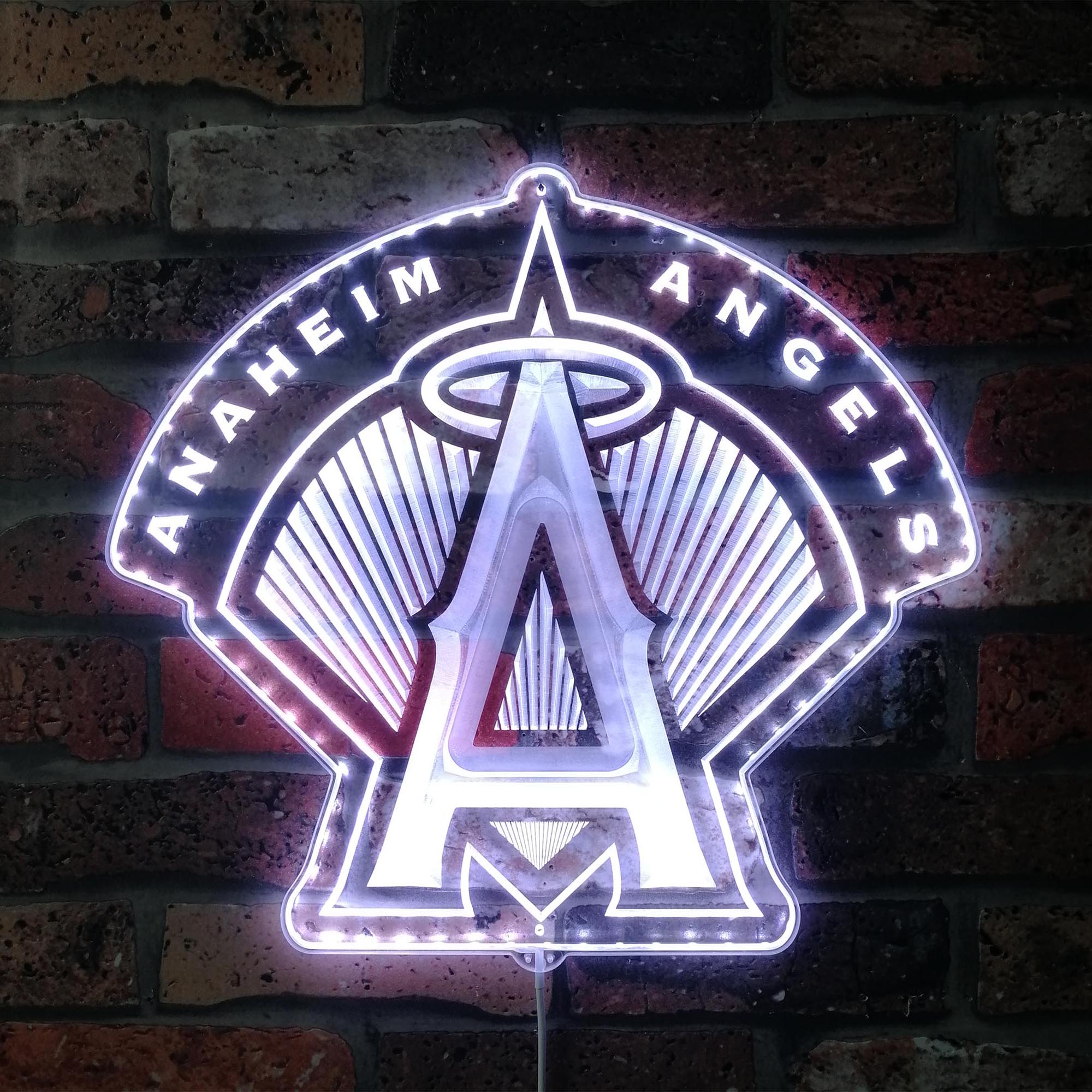 Anaheim Angels (LA) Halo logo Dynamic RGB Edge Lit LED Sign