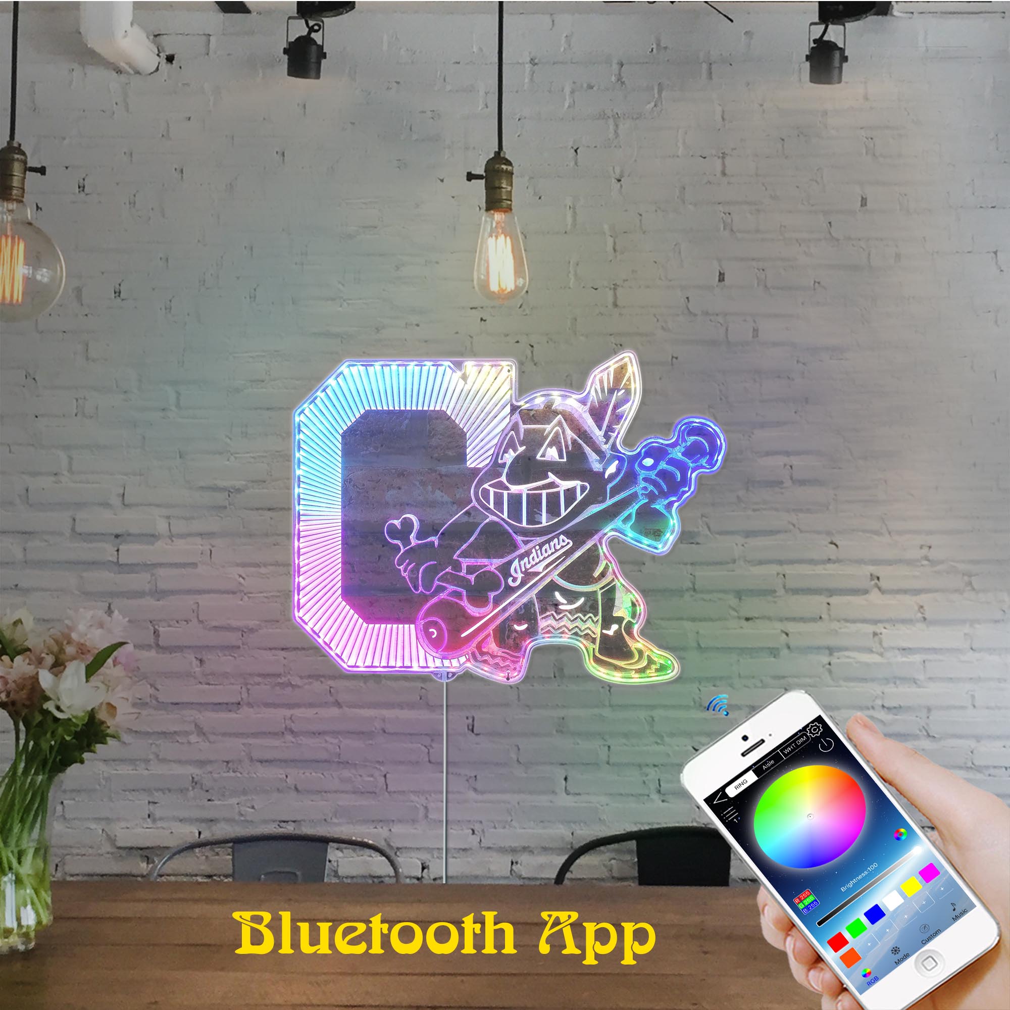 Cleveland Dynamic RGB Edge Lit LED Sign