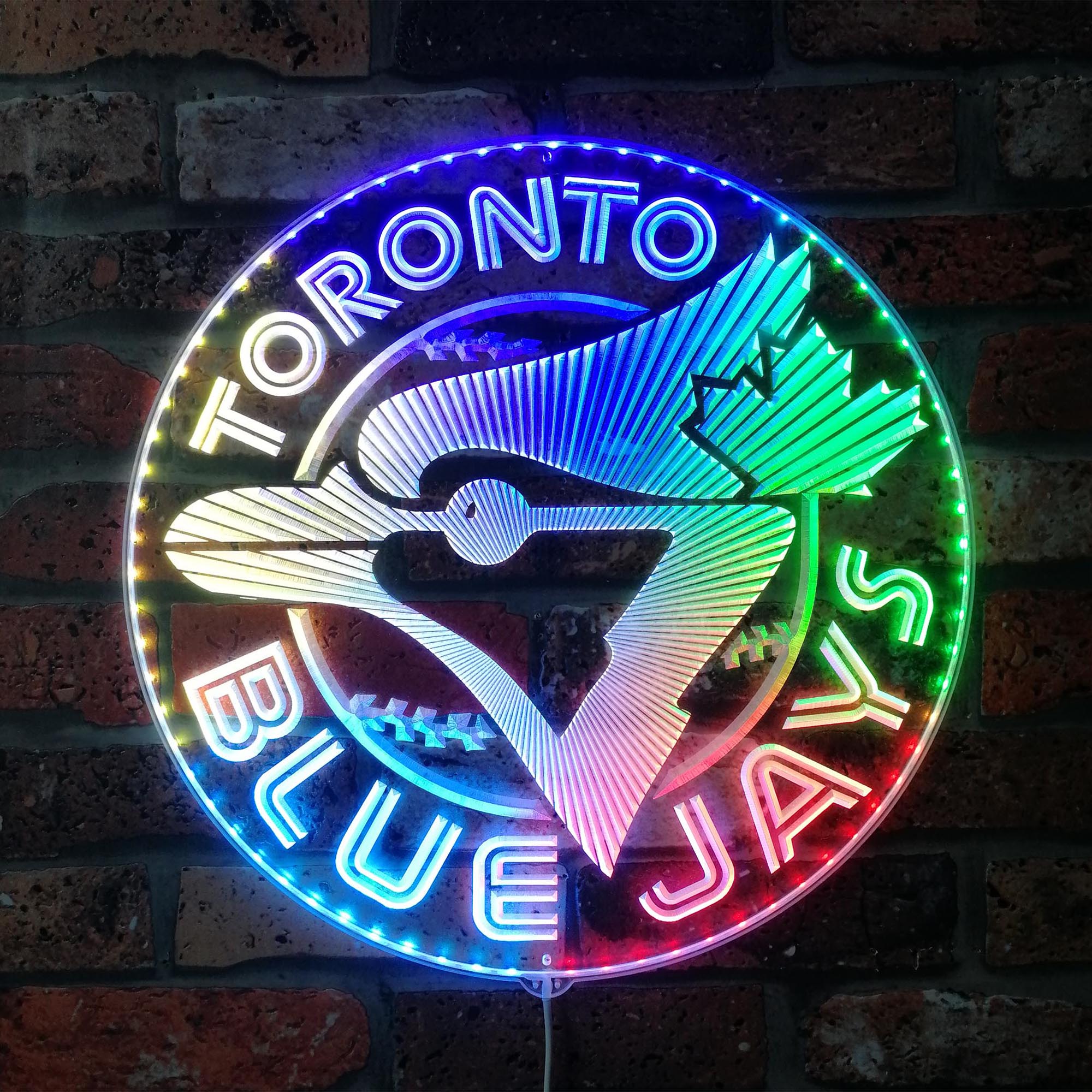 Toronto Blue Jays Baseball Dynamic RGB Edge Lit LED Sign