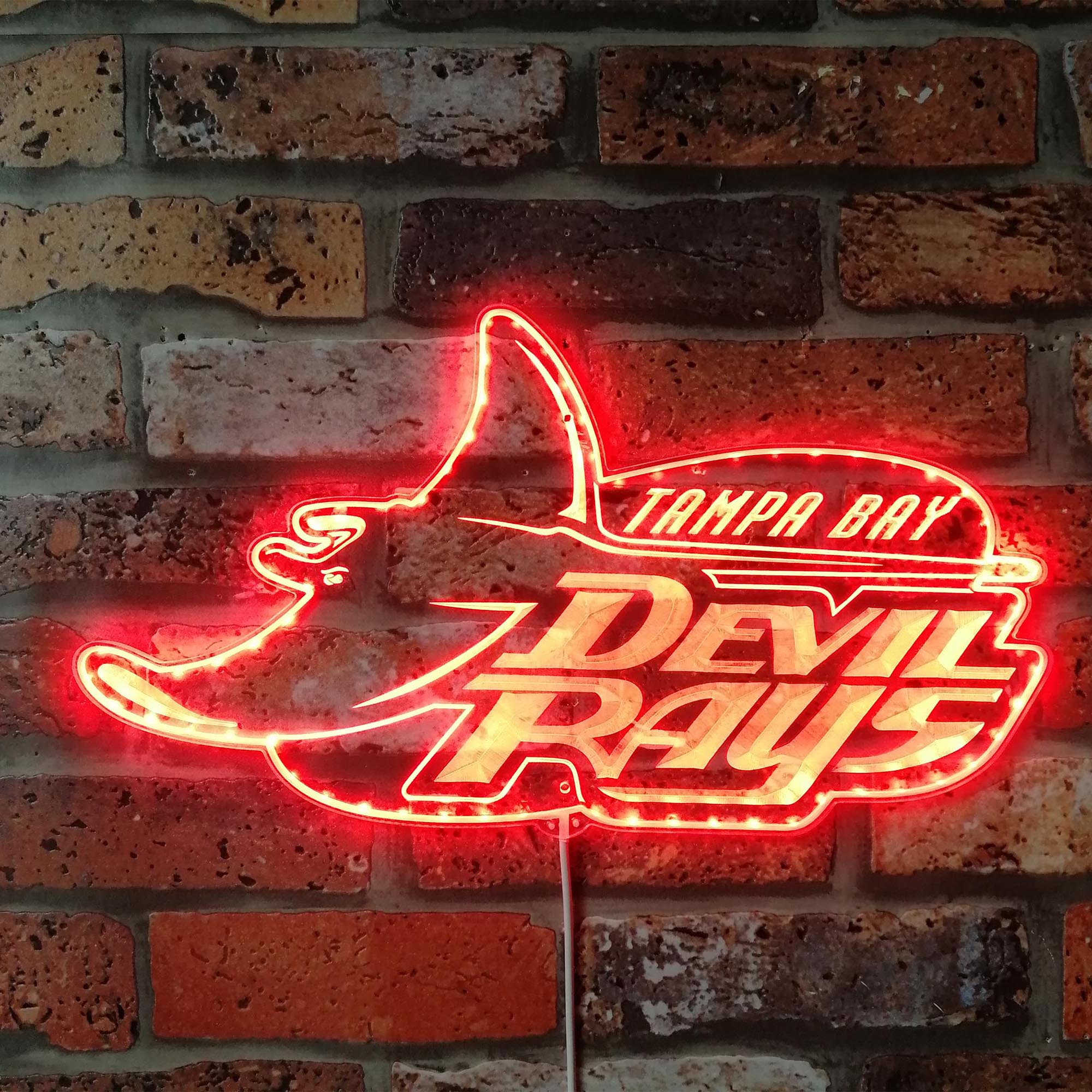 Tampa Bay Devil Rays Floating Devil Dynamic RGB Edge Lit LED Sign