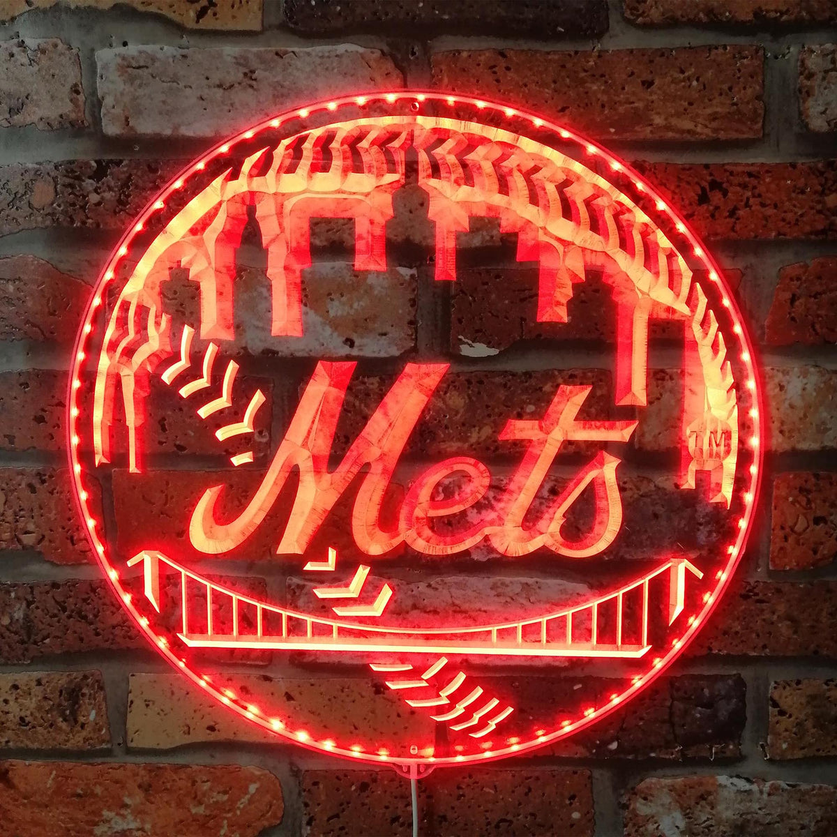 New York Mets Dynamic RGB Edge Lit LED Sign | PROLEDSIGN