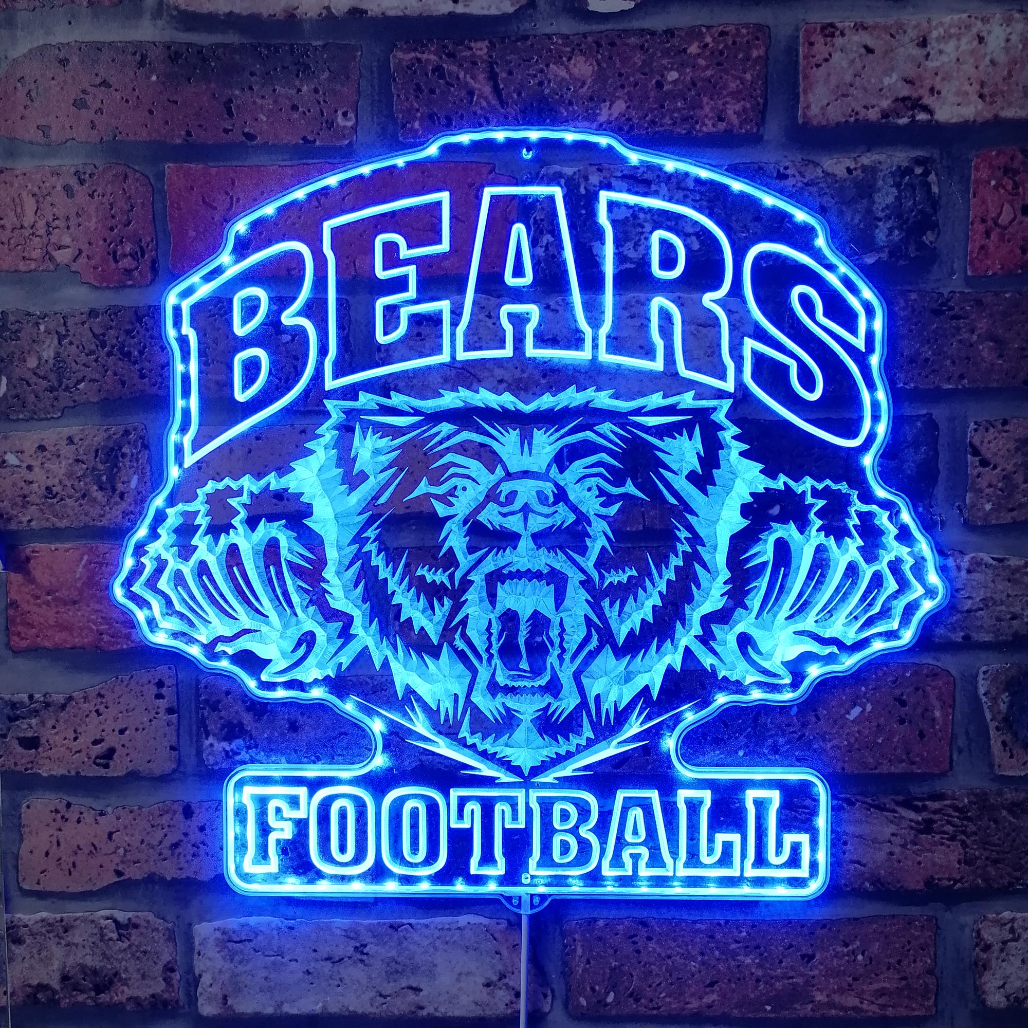 Chicago Bears Dynamic RGB Edge Lit LED Light Sign