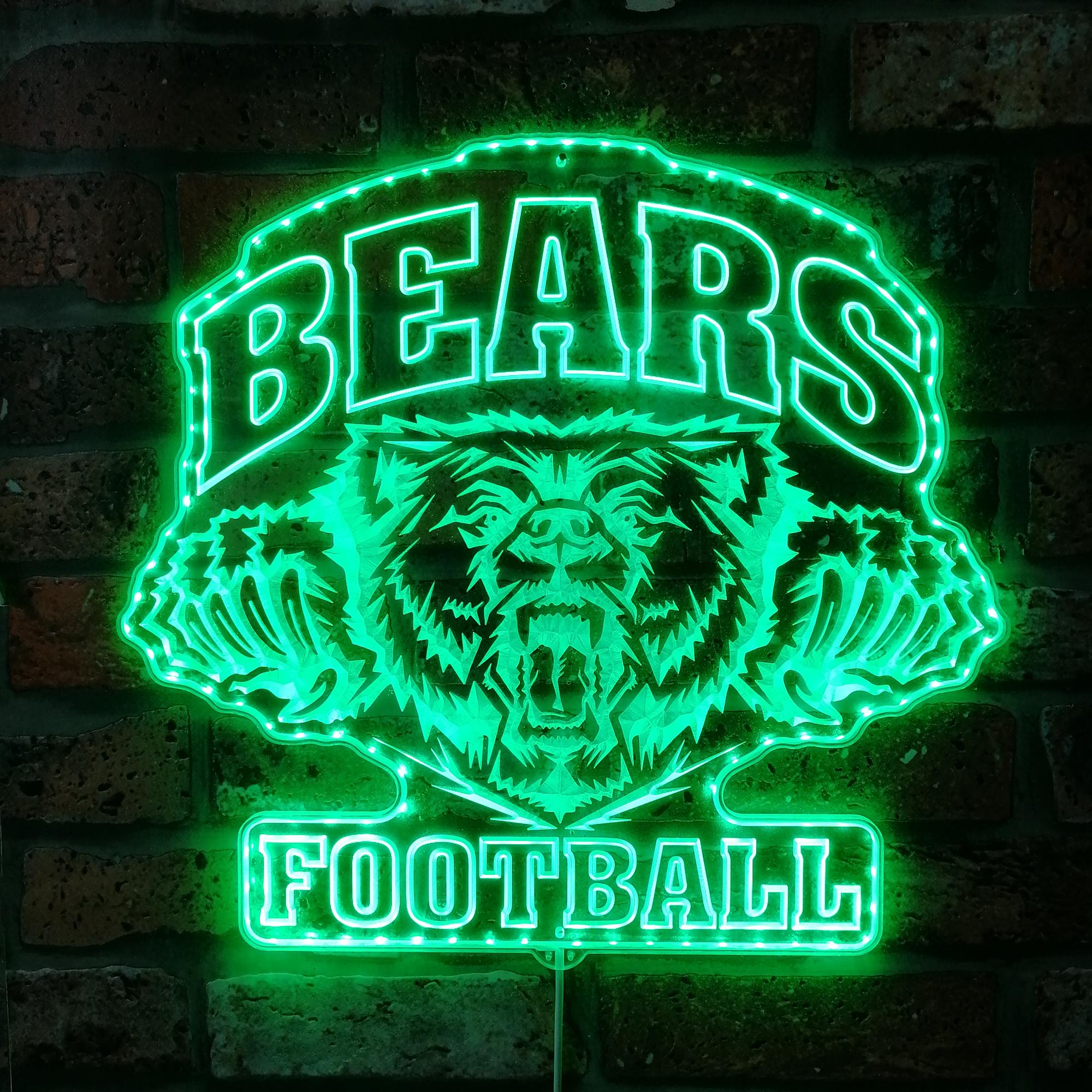 Chicago Bears Dynamic RGB Edge Lit LED Light Sign