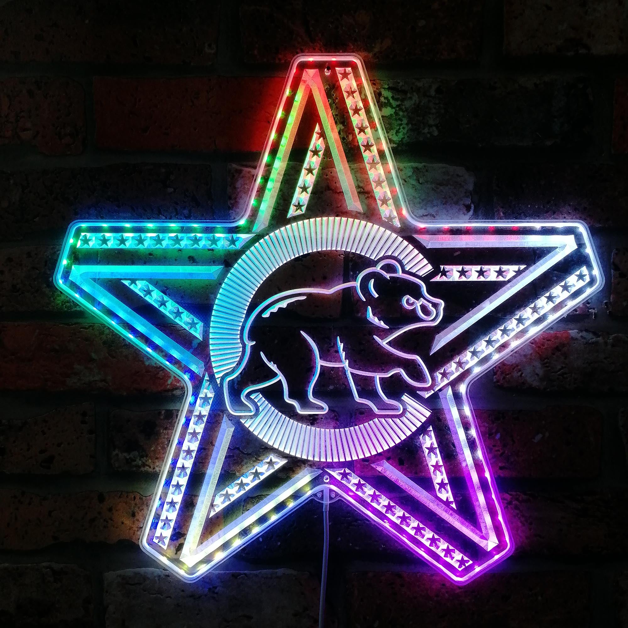 Chicago Cubs Dynamic RGB Edge Lit LED Sign