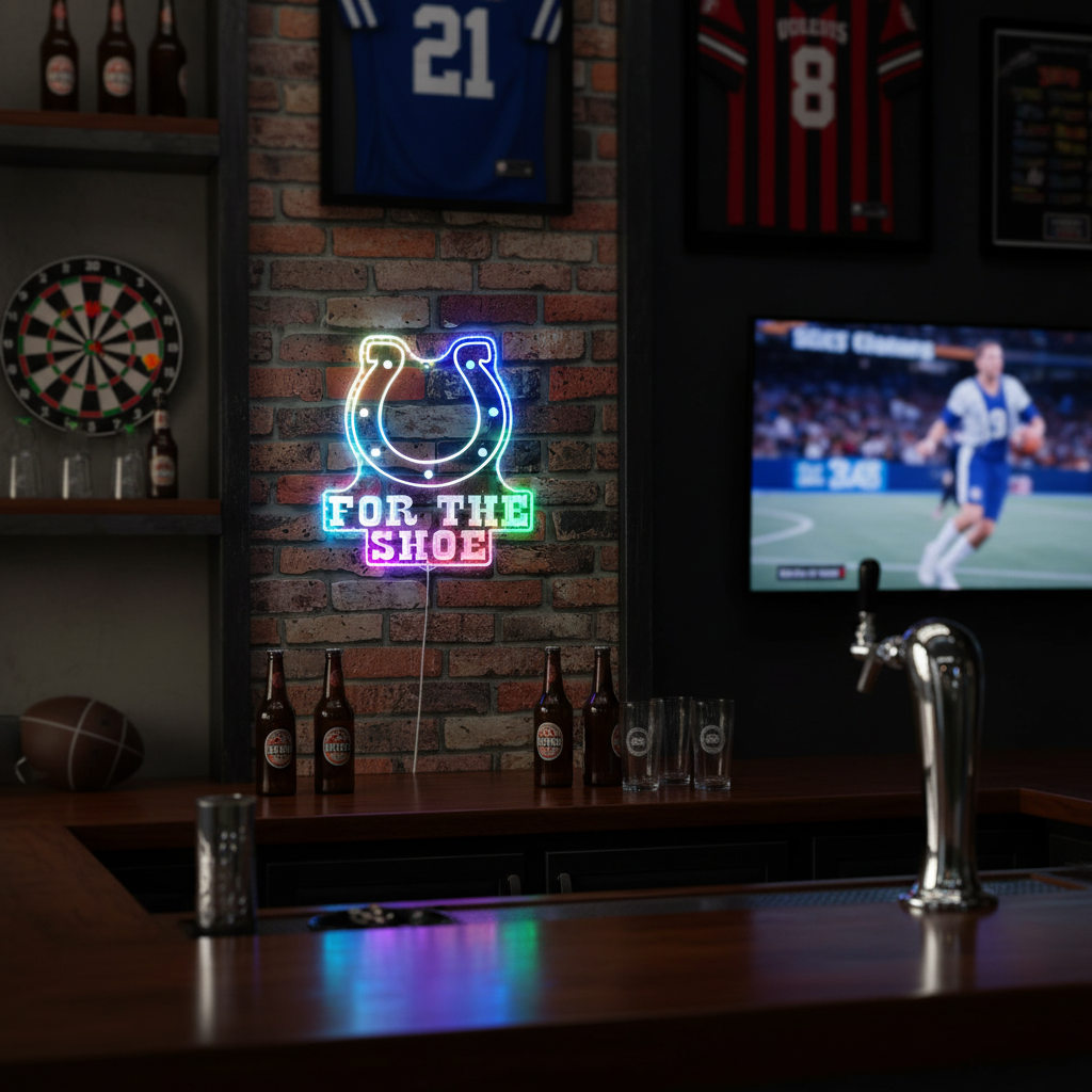 Indianapolis Colts For The Shoe Neon RGB Edge Lit LED Sign