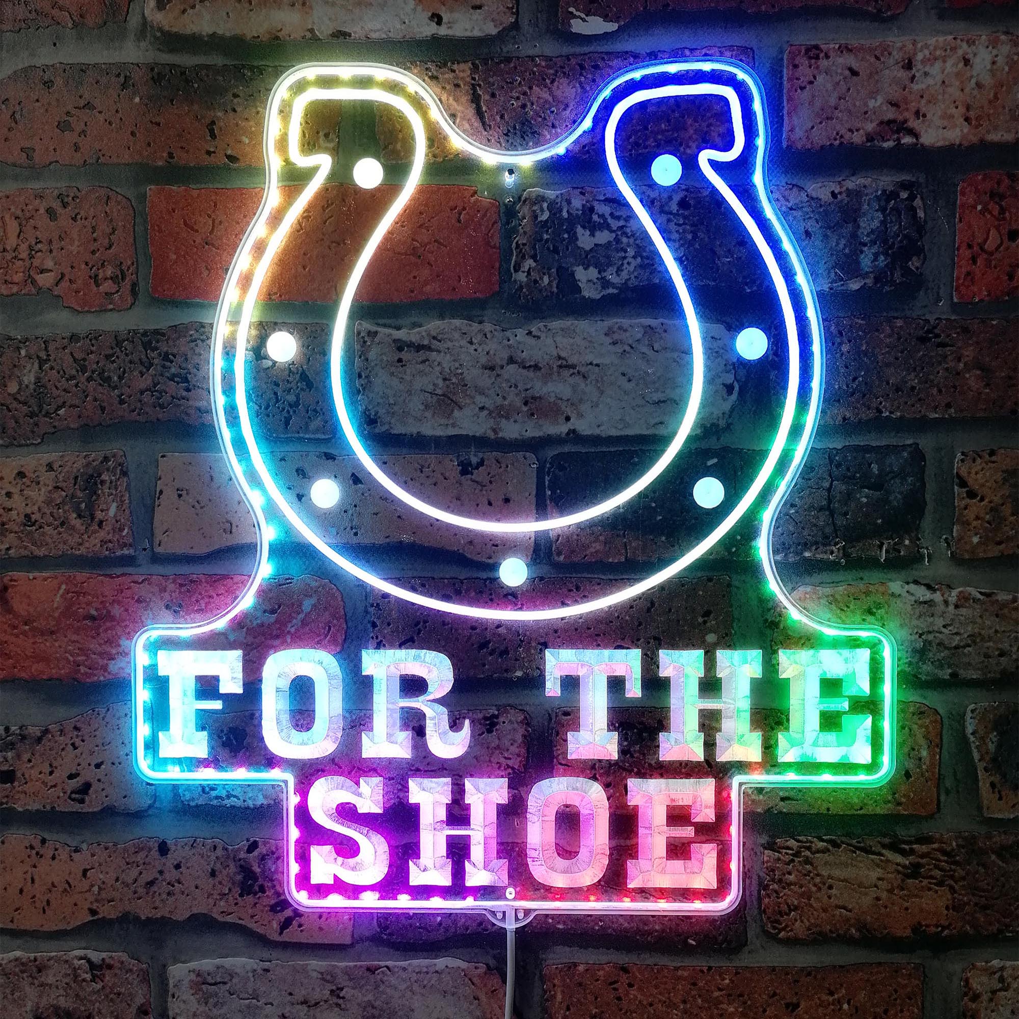 Colts For The Shoe Dynamic RGB Edge Lit LED Sign