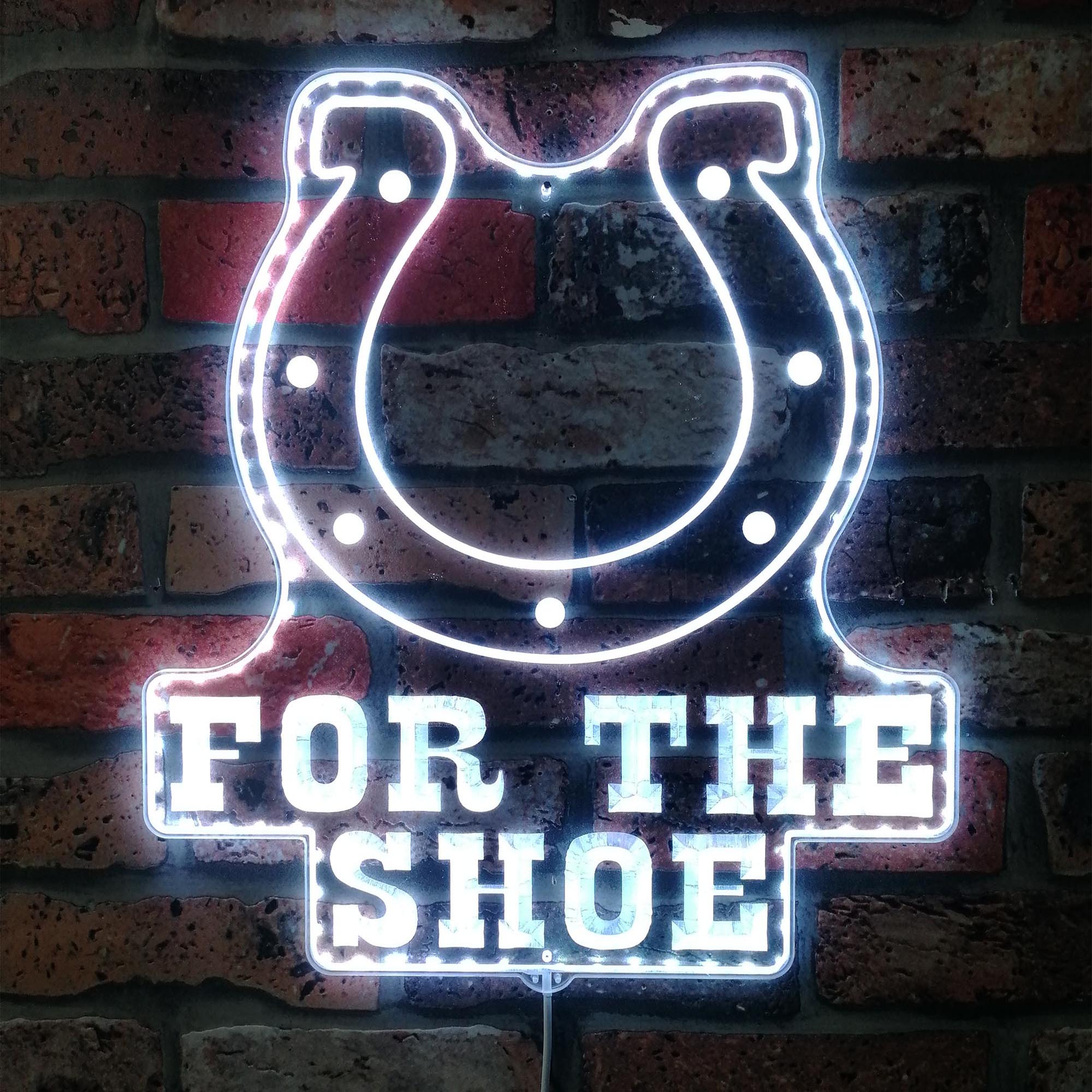 Indianapolis Colts For The Shoe Dynamic RGB Edge Lit LED Sign