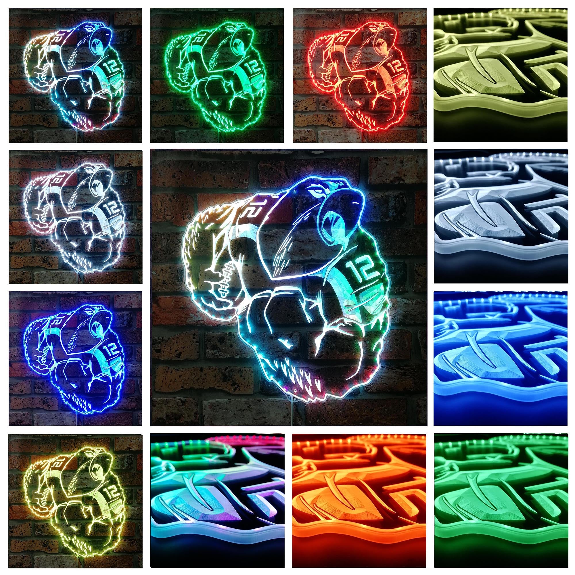 Seattle Seahawks Bardown Dynamic RGB Edge Lit LED Light Sign