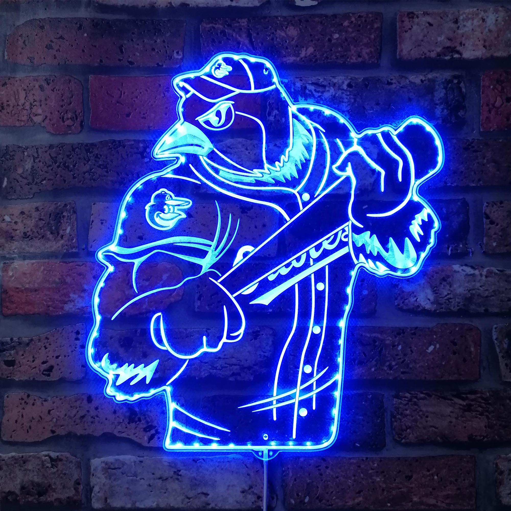 Baltimore Orioles Baseball Dynamic RGB Edge Lit LED Sign