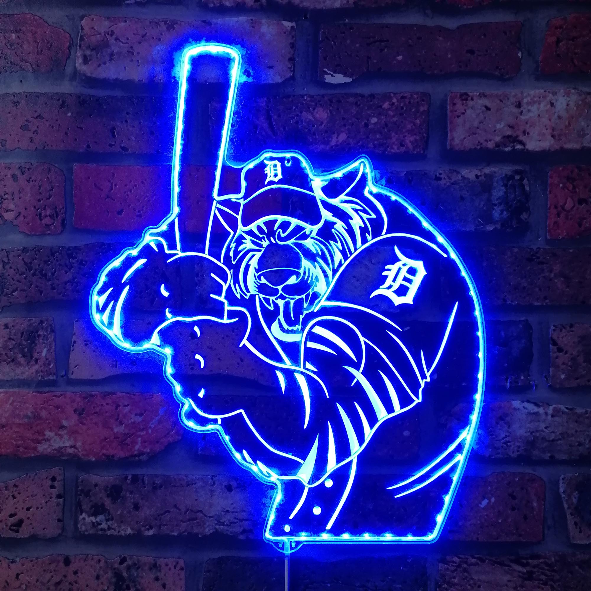 Detroit Tigers Baseball Dynamic RGB Edge Lit LED Sign