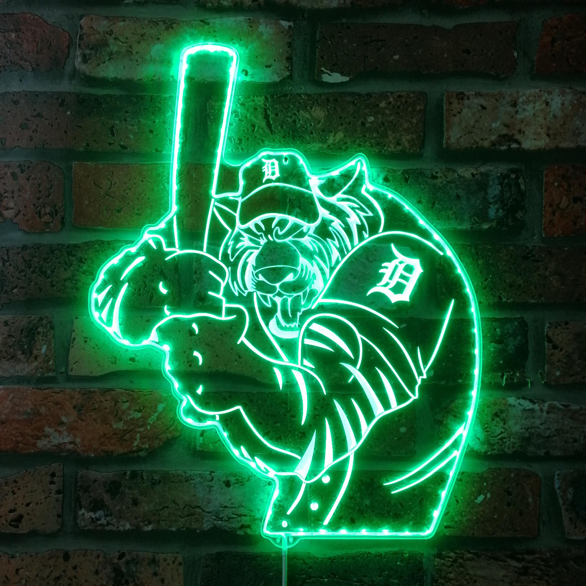 Detroit Tigers Baseball Dynamic RGB Edge Lit LED Sign