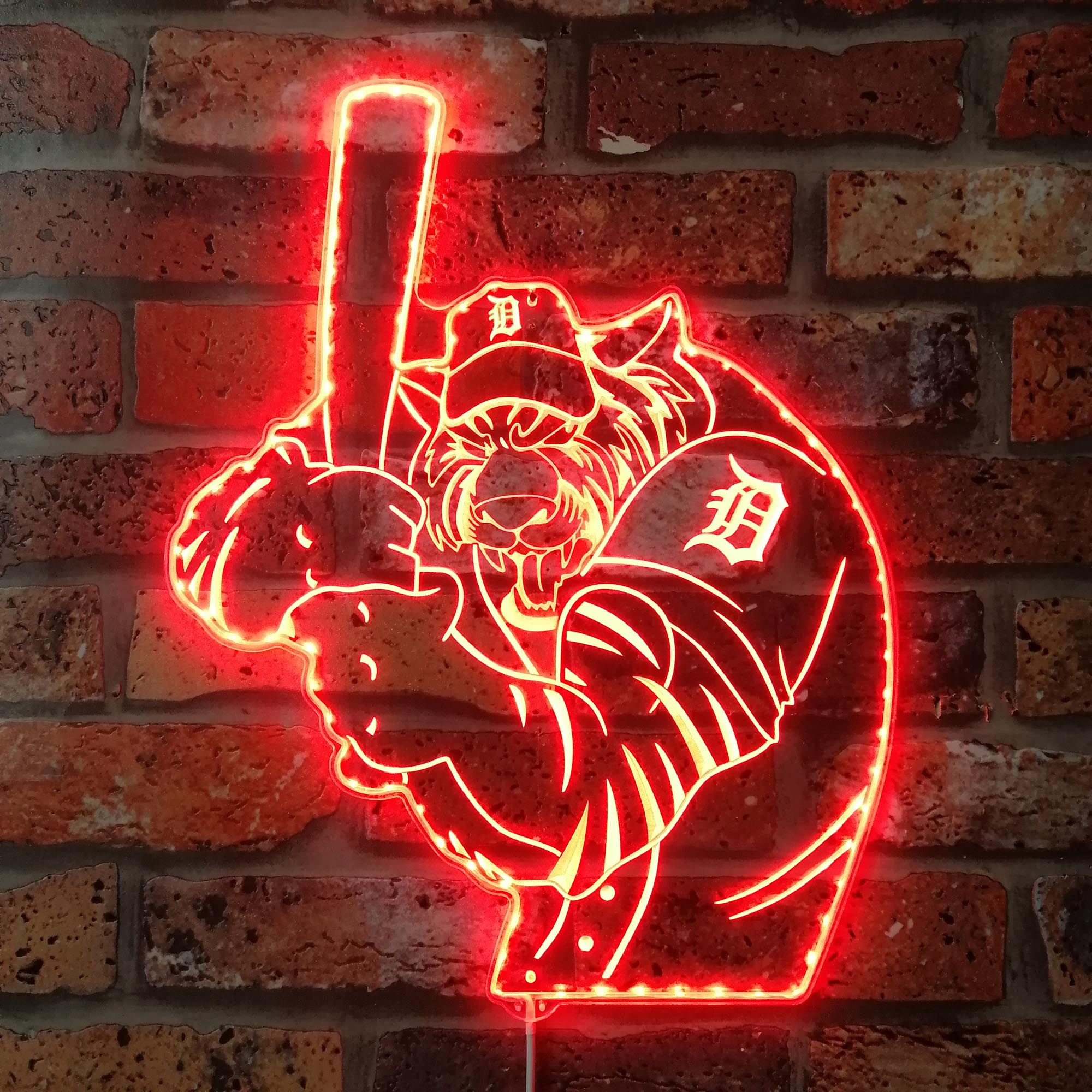 Detroit Tigers Baseball Dynamic RGB Edge Lit LED Sign