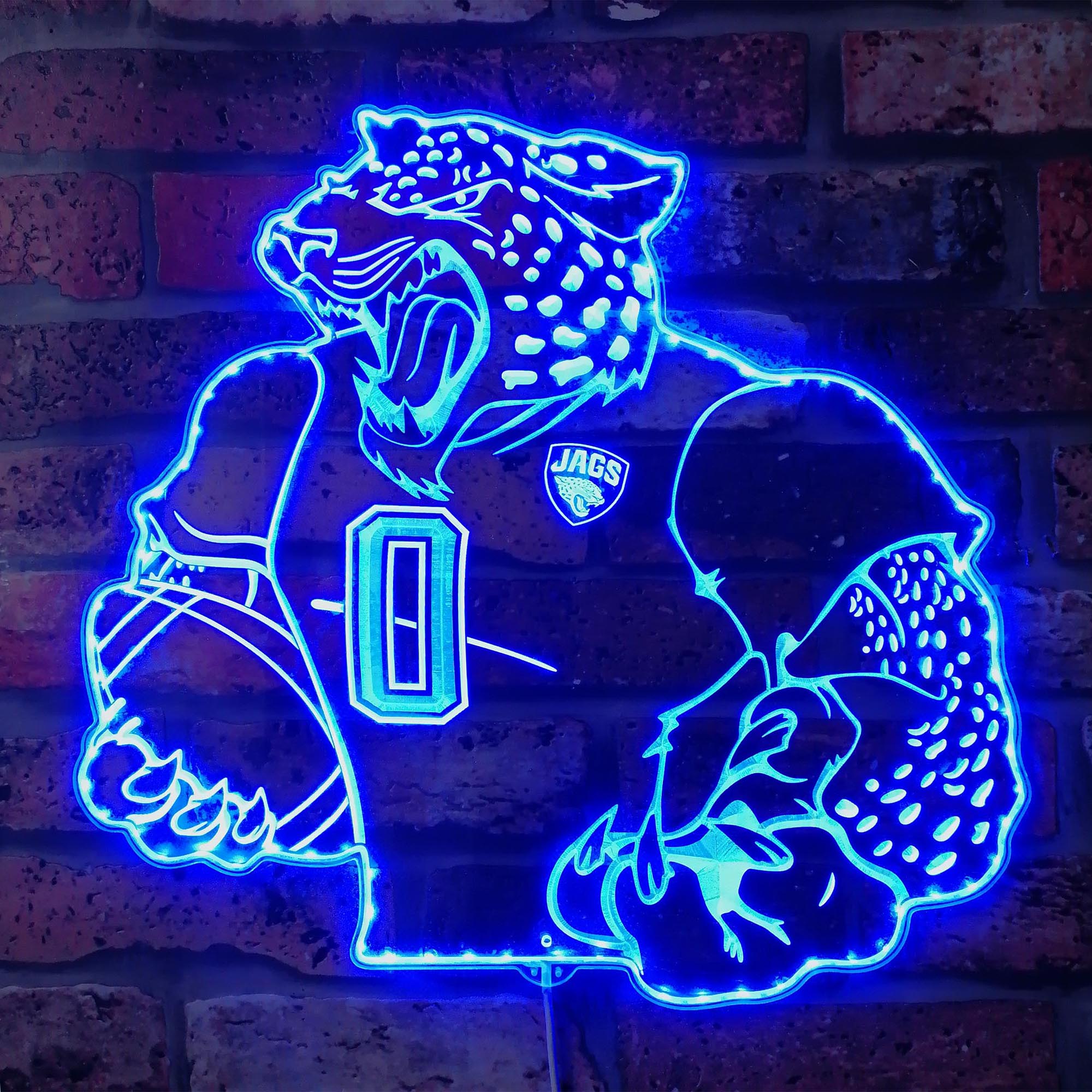 Jacksonville Jaguars NFL Dynamic RGB Edge Lit LED Sign