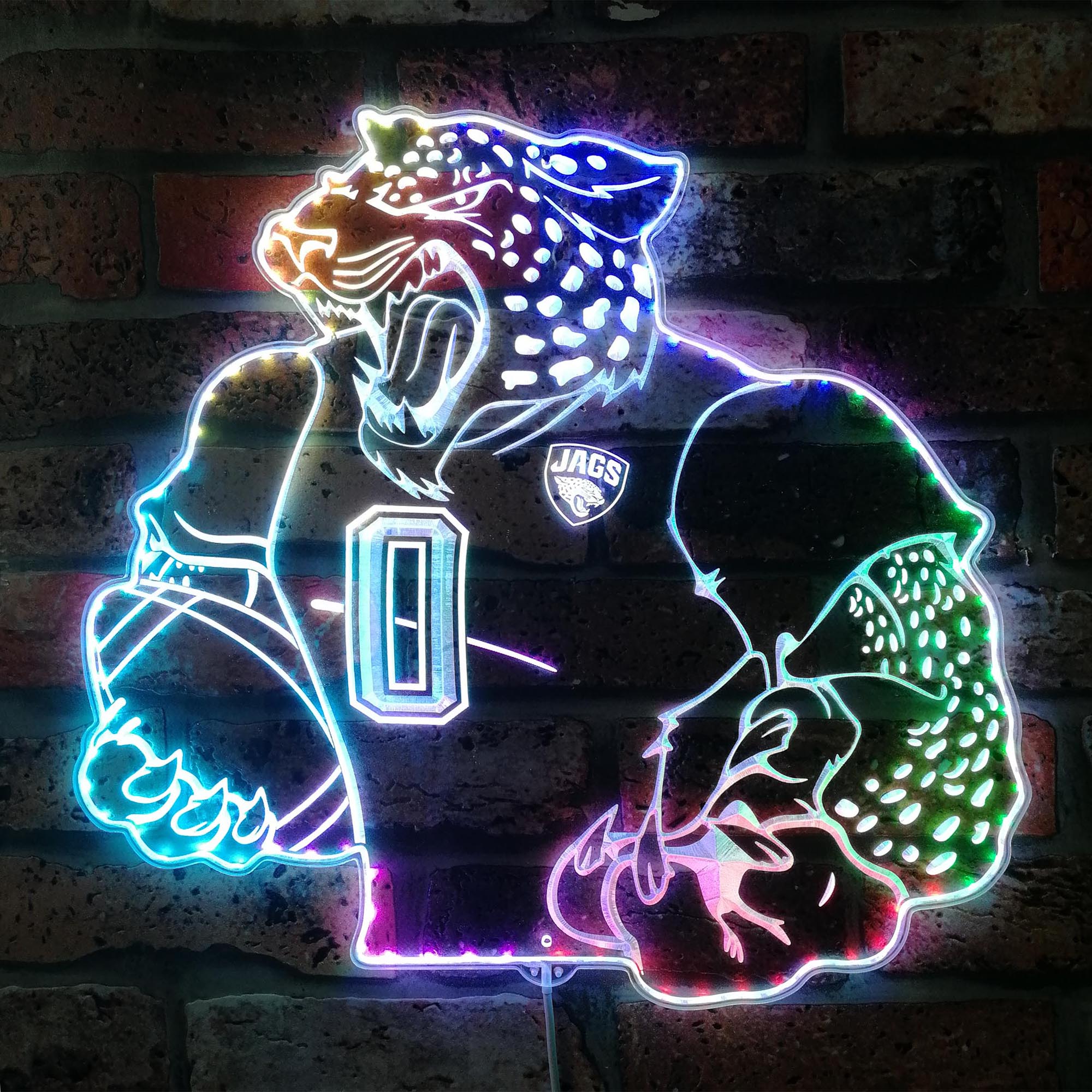 Jacksonville Jaguars NFL Dynamic RGB Edge Lit LED Sign