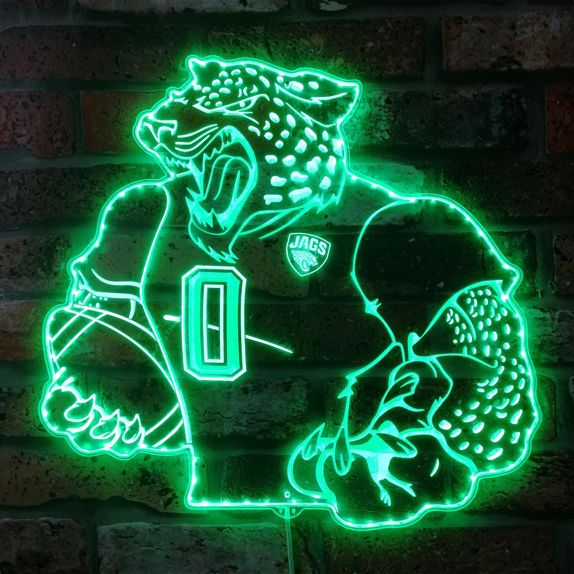 Jacksonville Jaguars NFL Dynamic RGB Edge Lit Led Light Sign