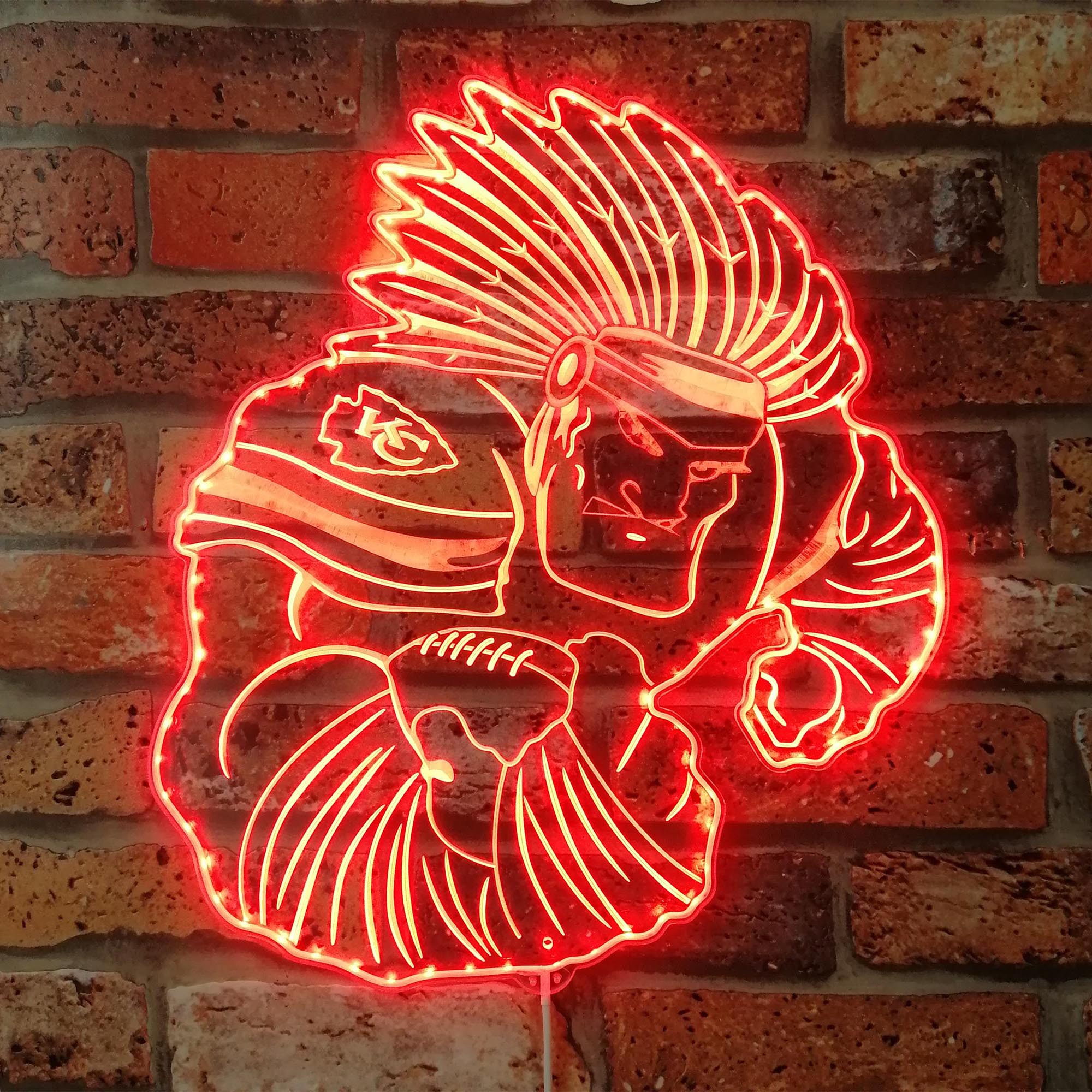 Kansas City Chiefs NFL Dynamic RGB Edge Lit LED Sign