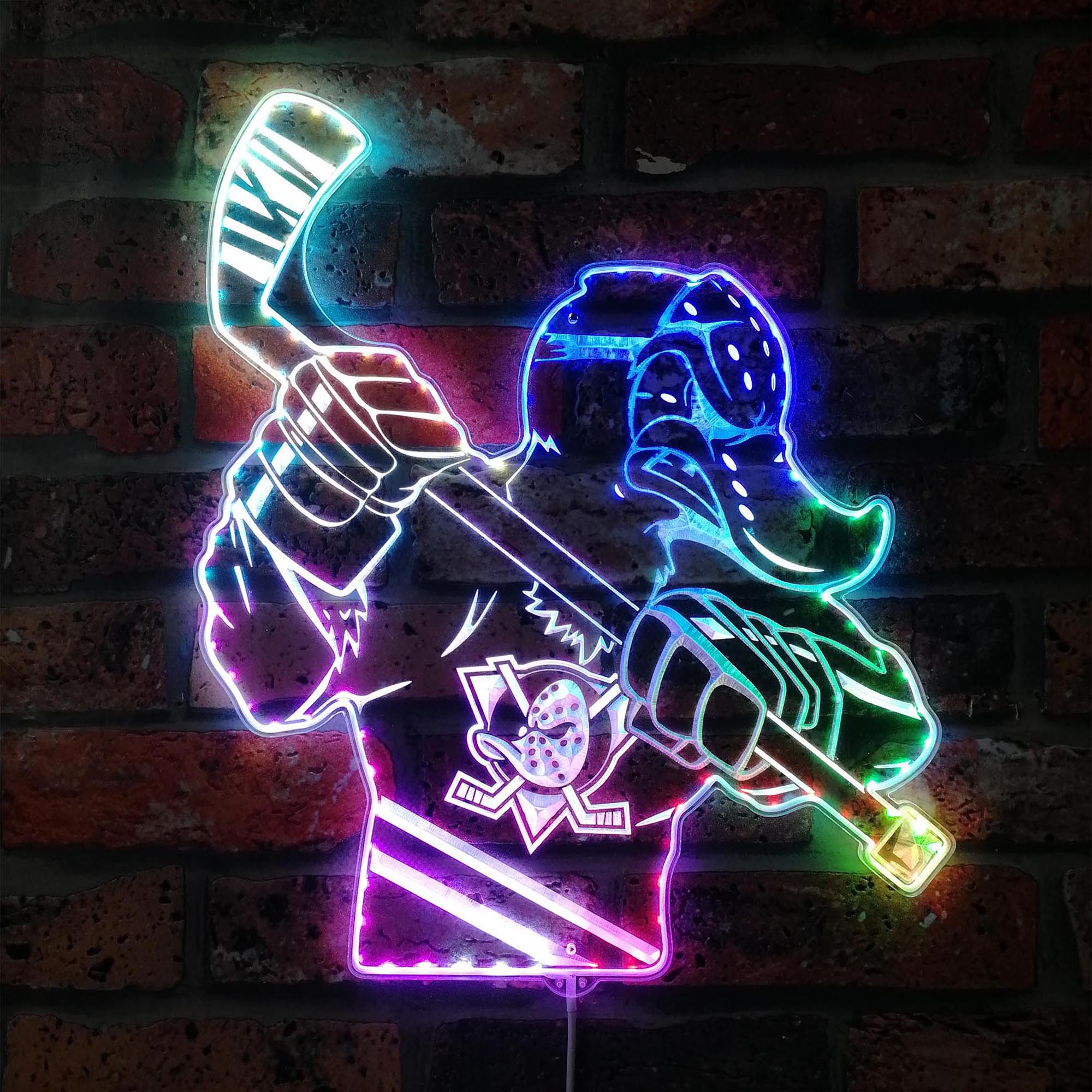 Mighty Ducks NFL Dynamic RGB Edge Lit LED Sign