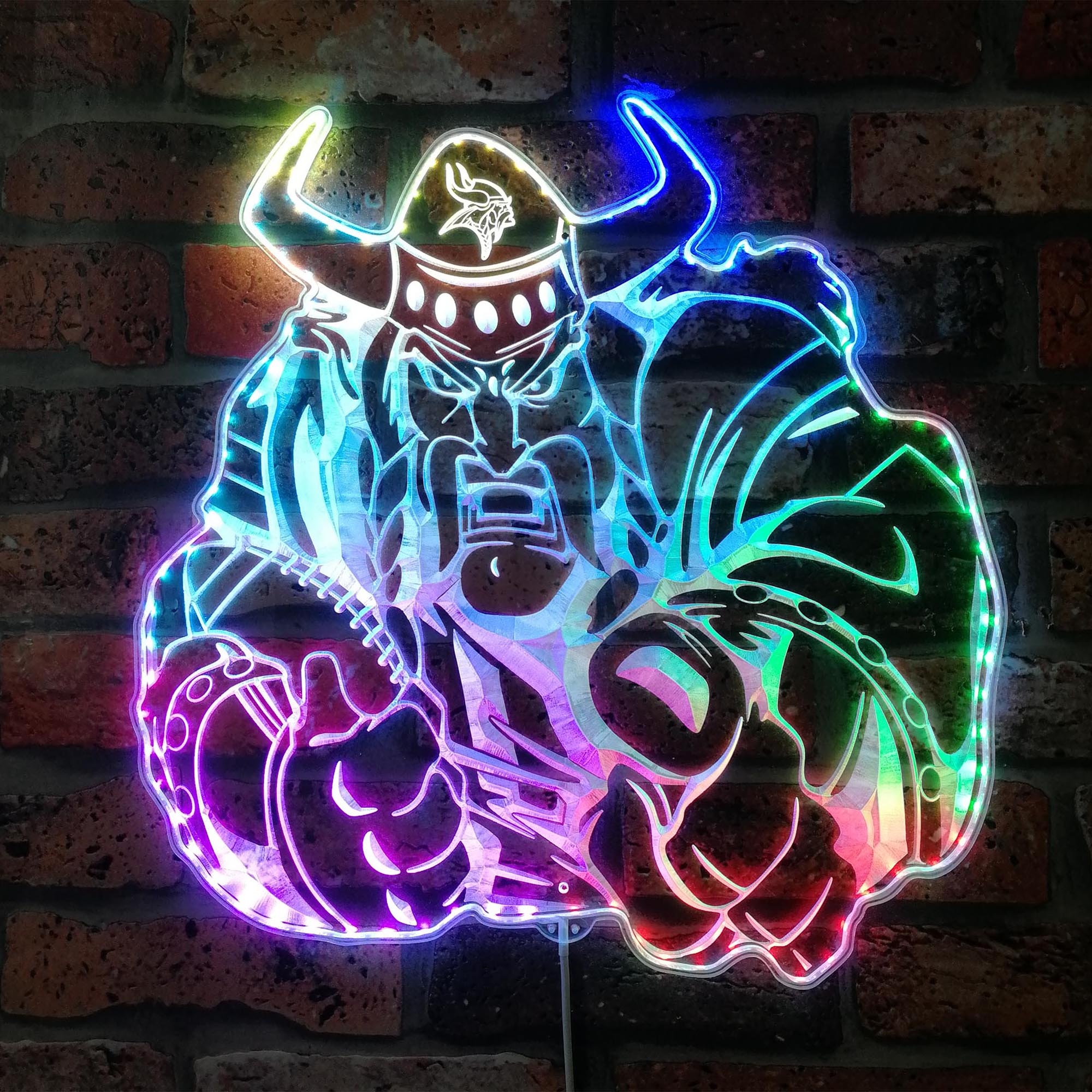 Minnesota Vikings NFL Dynamic RGB Edge Lit LED Light Sign