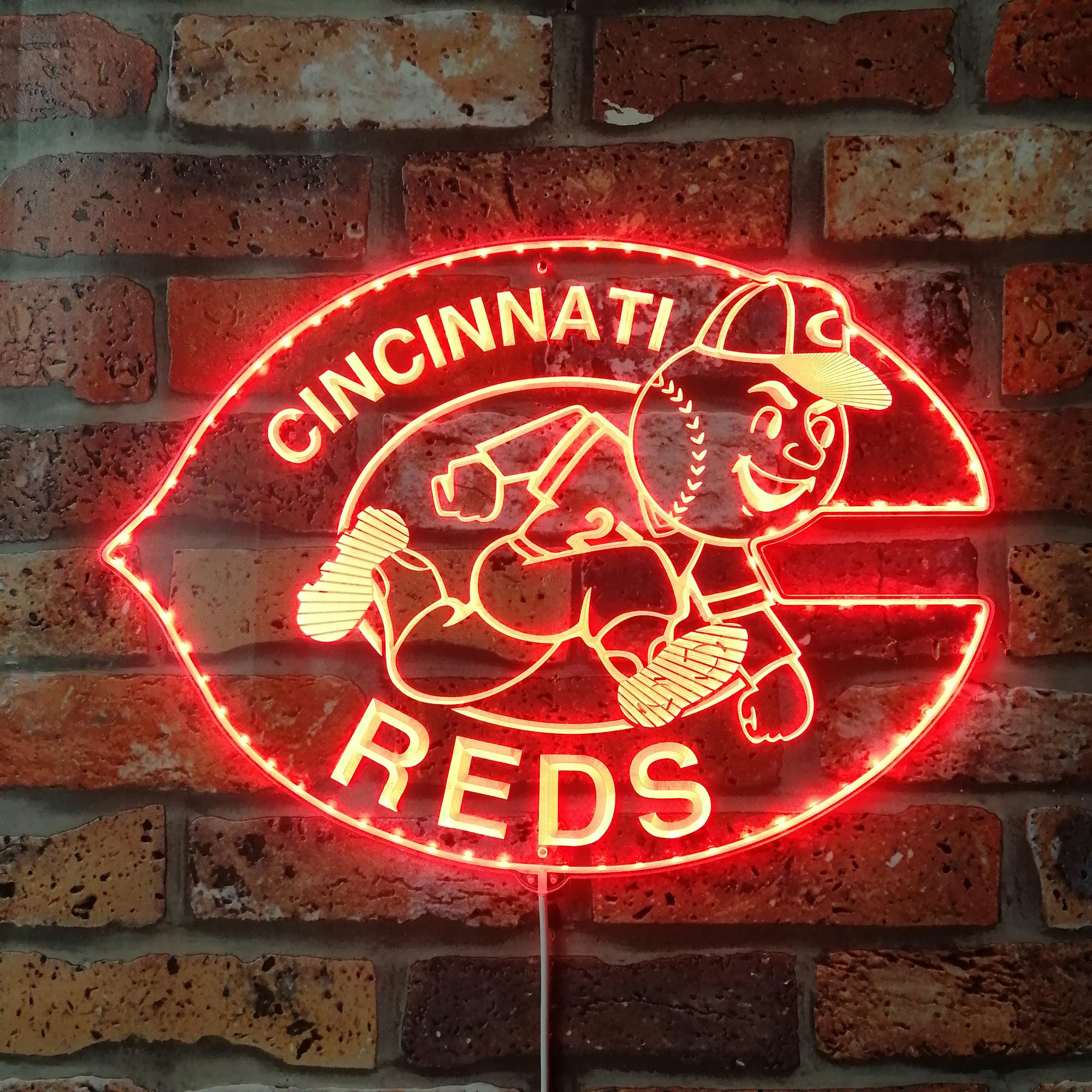 Cincinnai Reds Est. Sign Cincinnati Reds Dynamic RGB Edge Lit LED Sign | PROLEDSIGN
