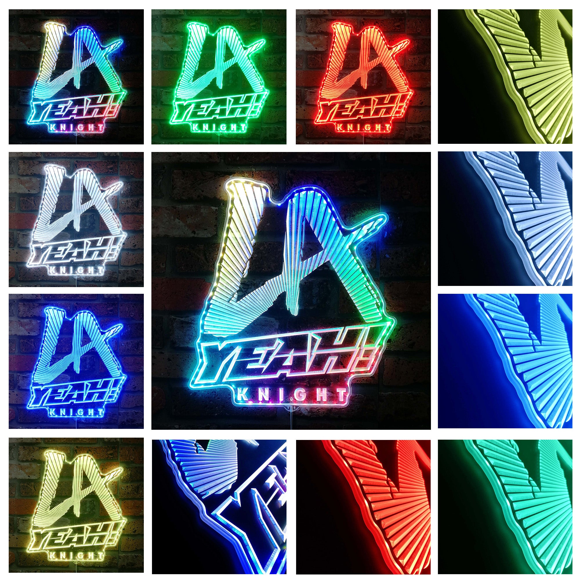 WWE LA Knight Dynamic RGB Edge Lit LED Sign