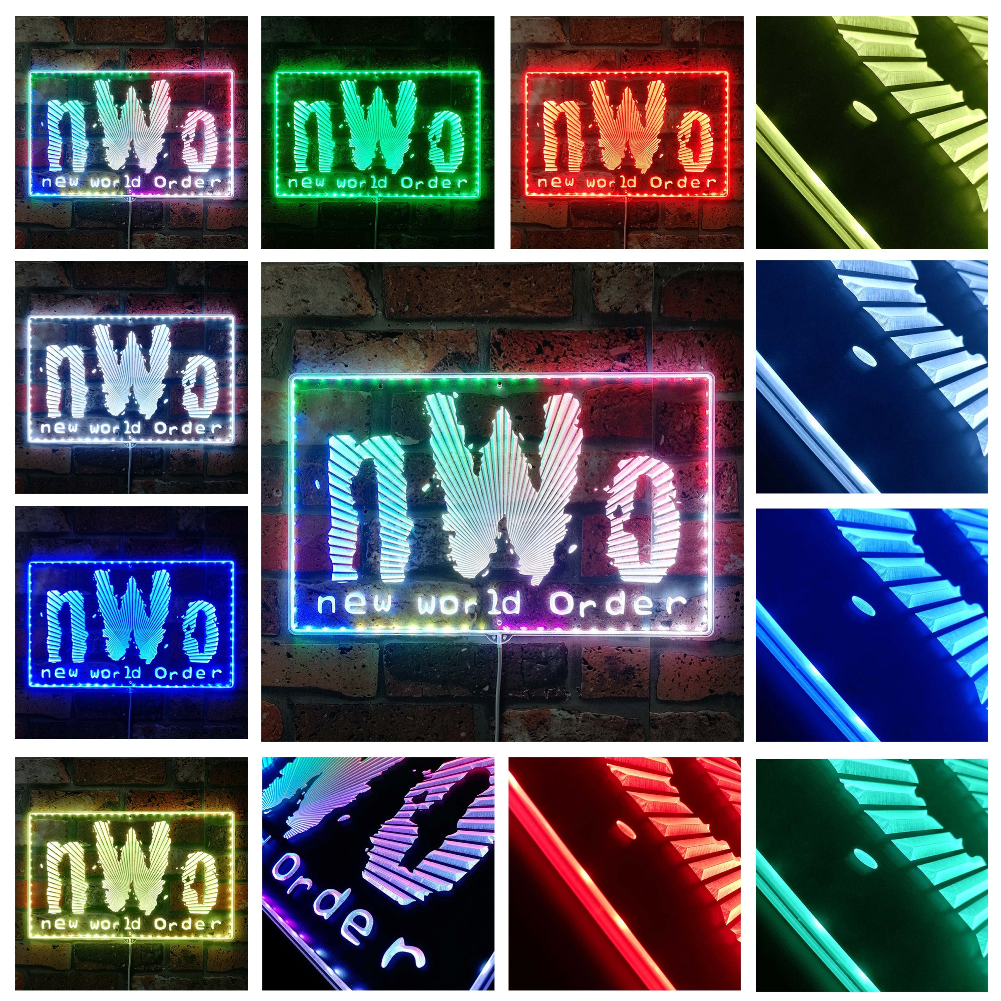 WWE nWo Dynamic RGB Edge Lit LED Sign